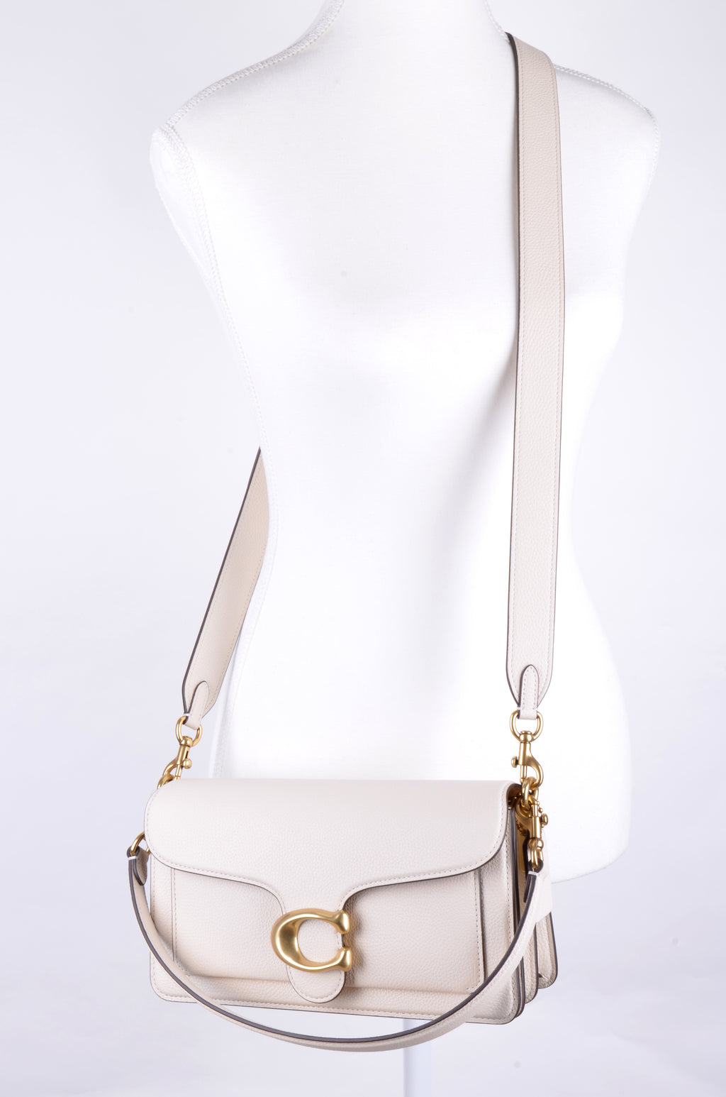 Bolsa Coach Tabby 26 Blanca con Herraje C
