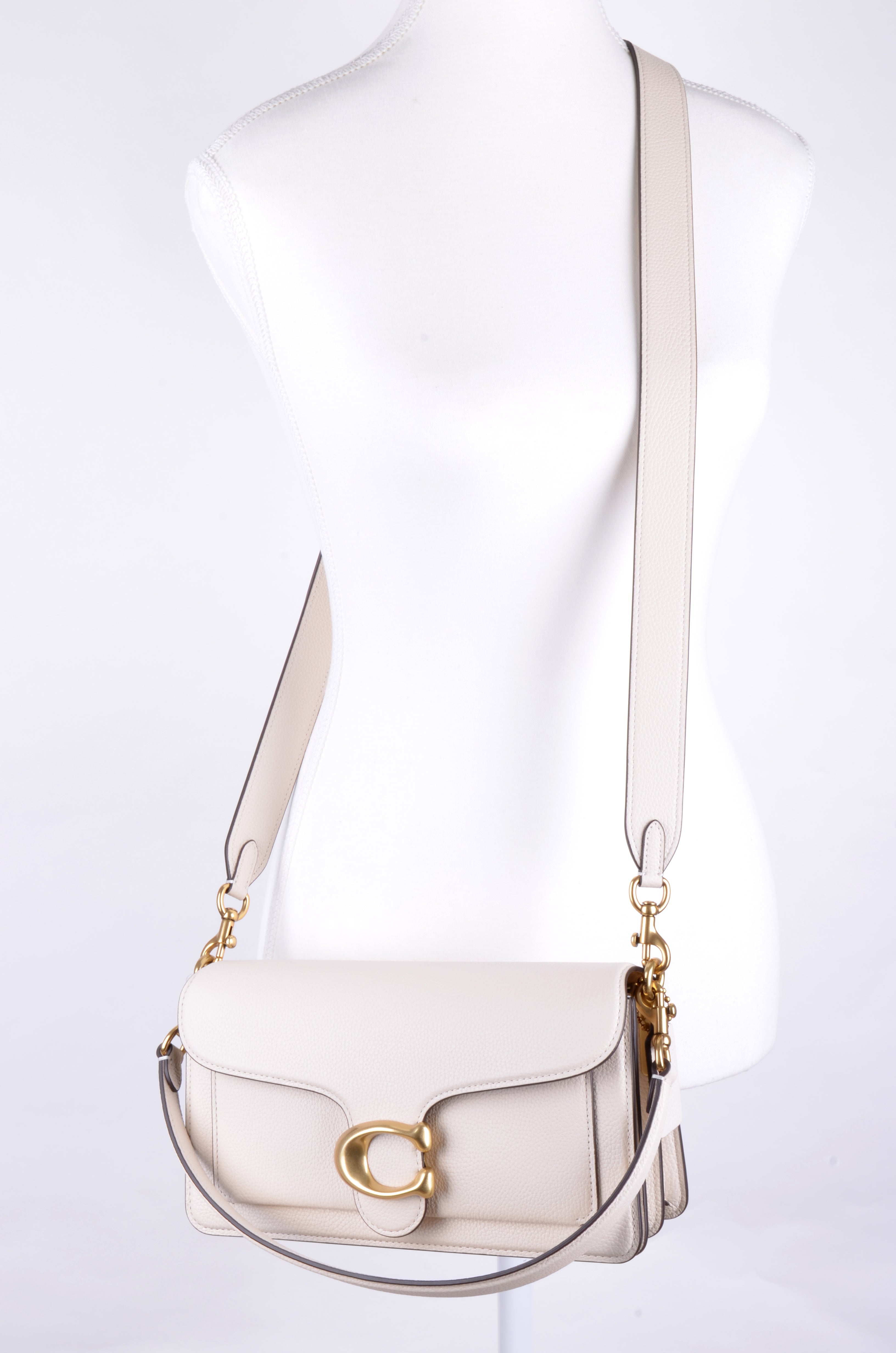 Bolsa Coach Tabby 26 Blanca con Herraje C