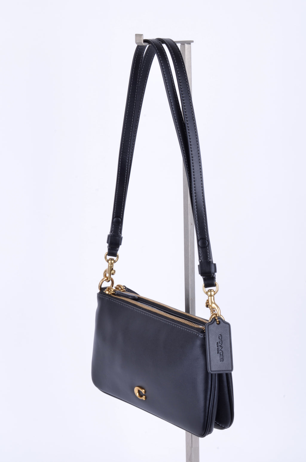 Bolsa Coach Kira Crossbody Negra de Piel