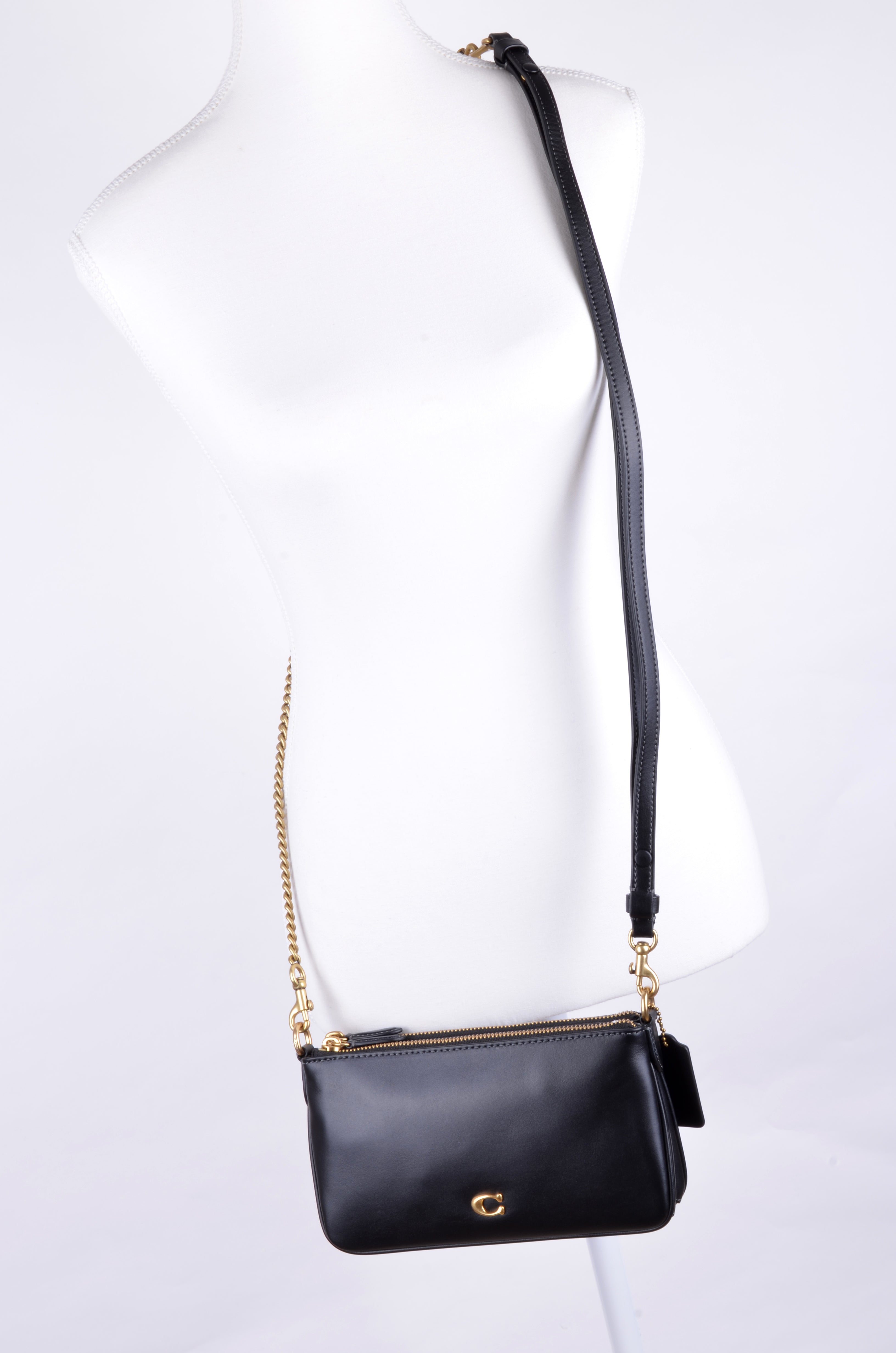 Bolsa Coach Kira Crossbody Negra de Piel