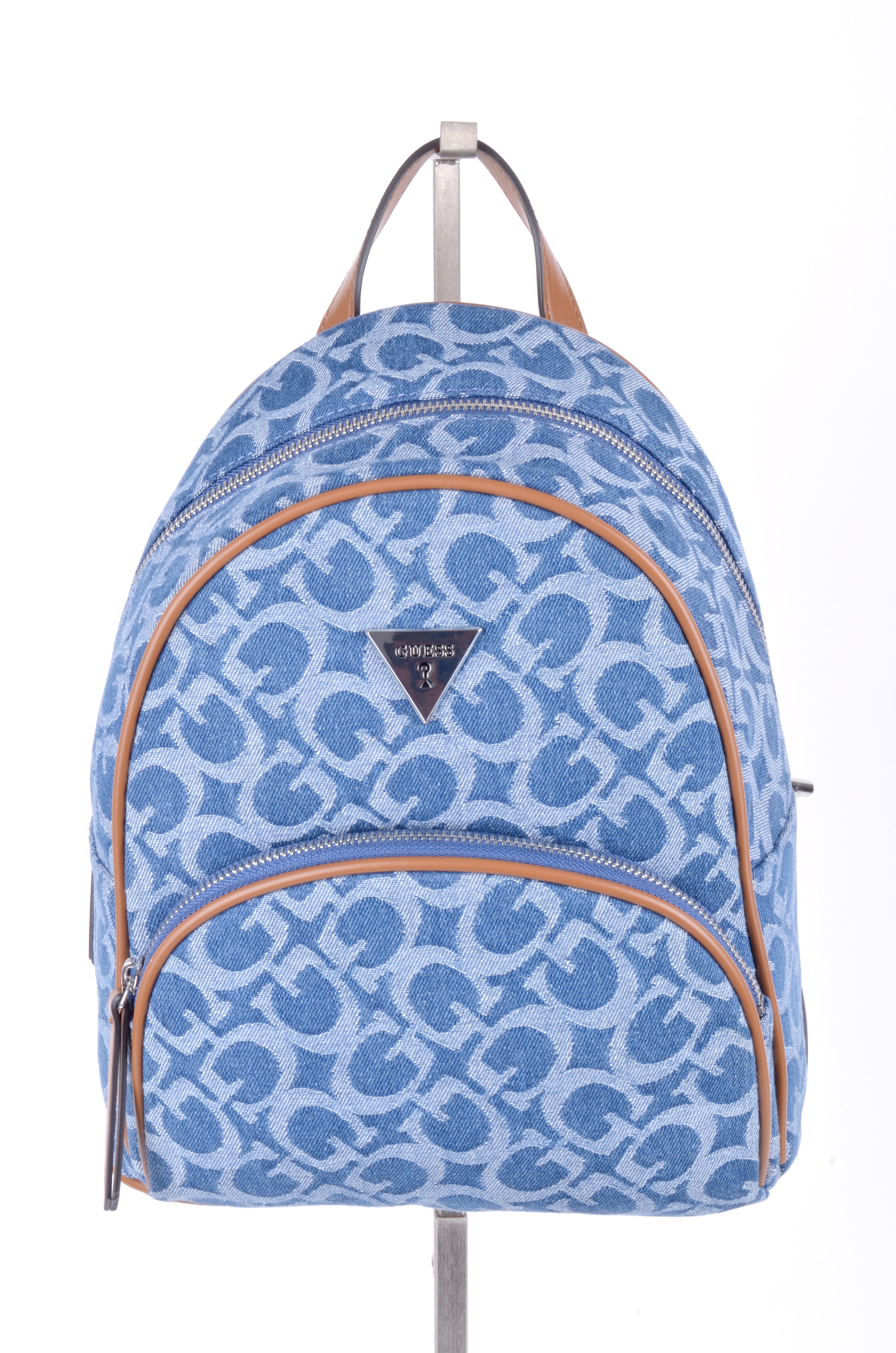 Mochila Guess Azul Denim Monograma