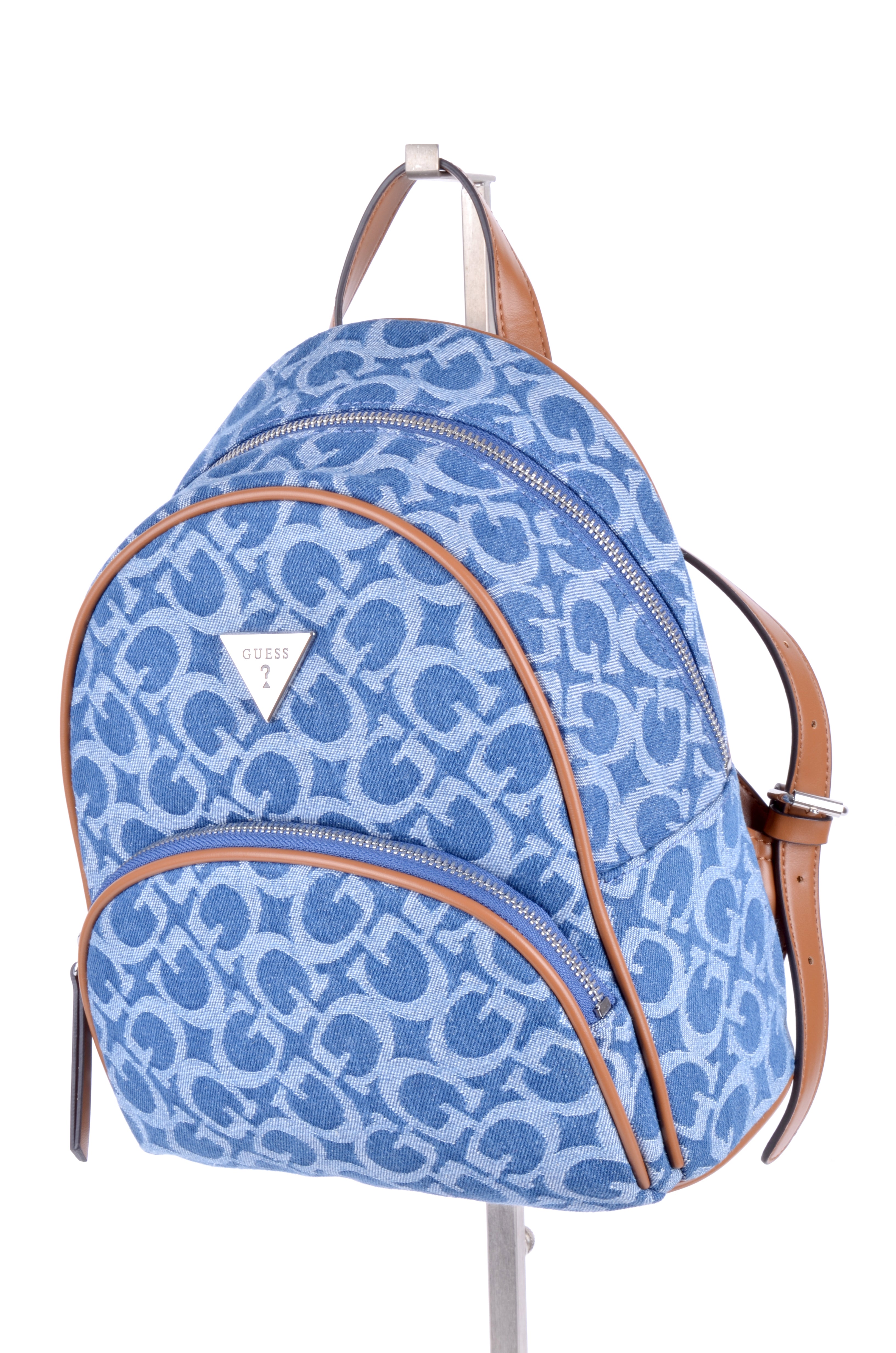 Mochila Guess Azul Denim Monograma