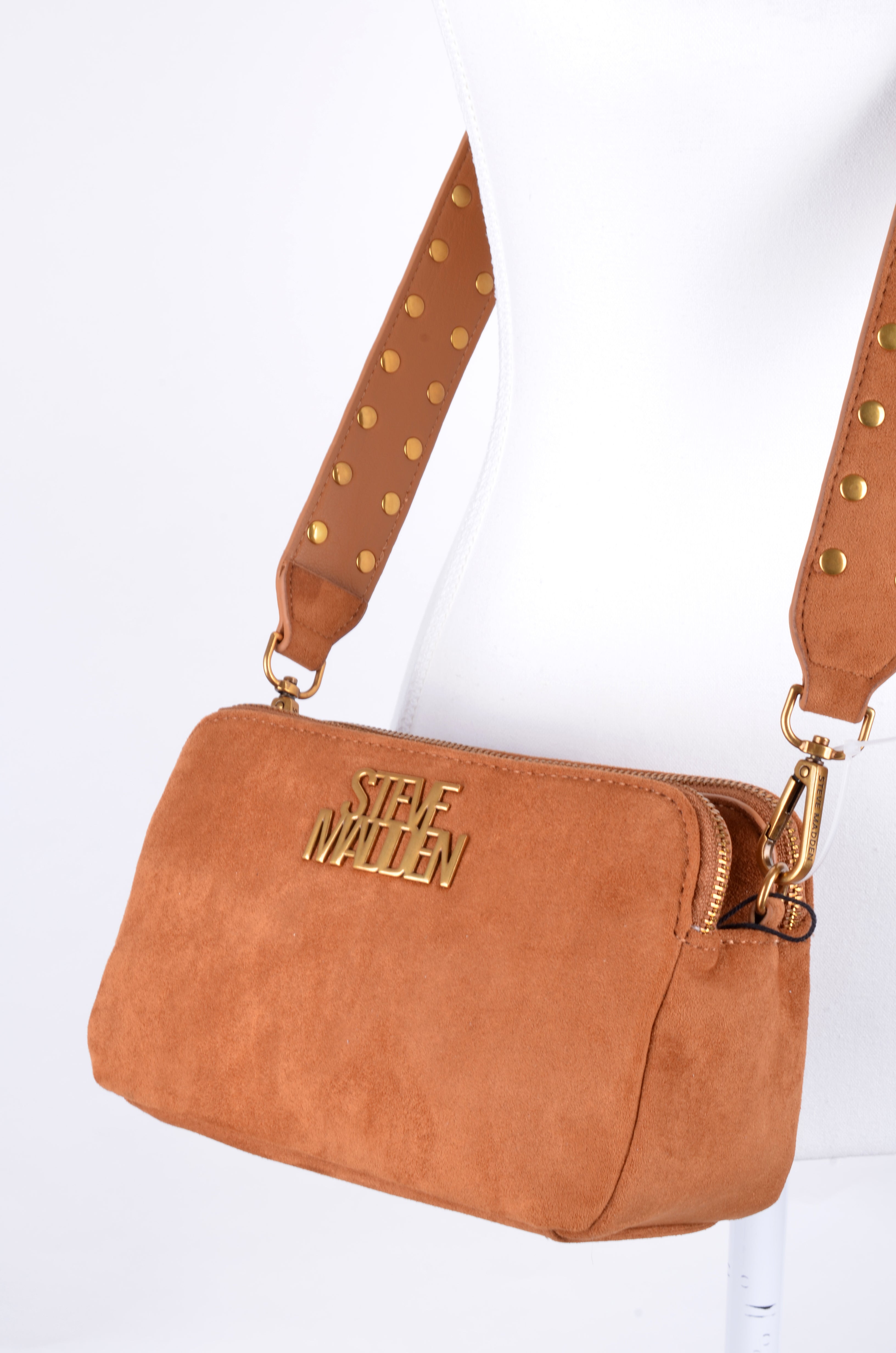 Crossbody Steve Madden Camel Tipo Gamuza