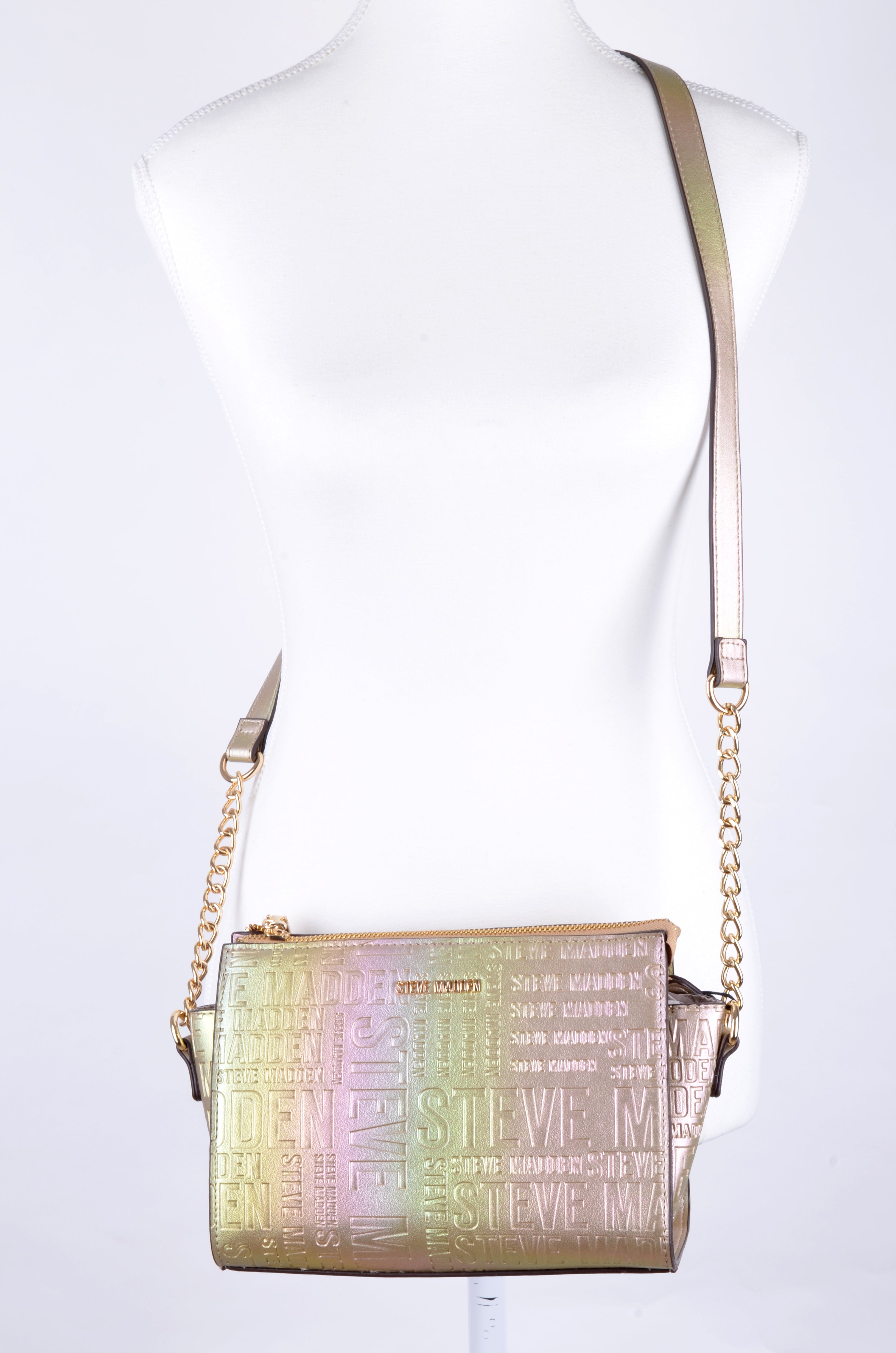 Crossbody Steve Madden Multicolor Metálica Monograma