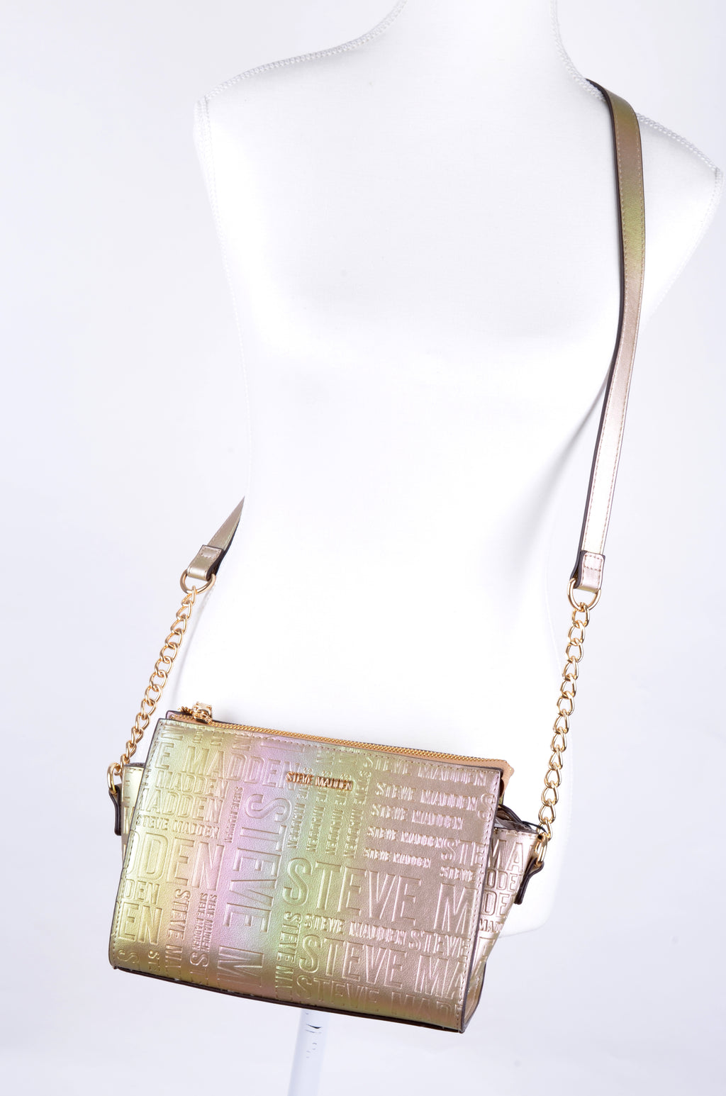 Crossbody Steve Madden Multicolor Metálica Monograma
