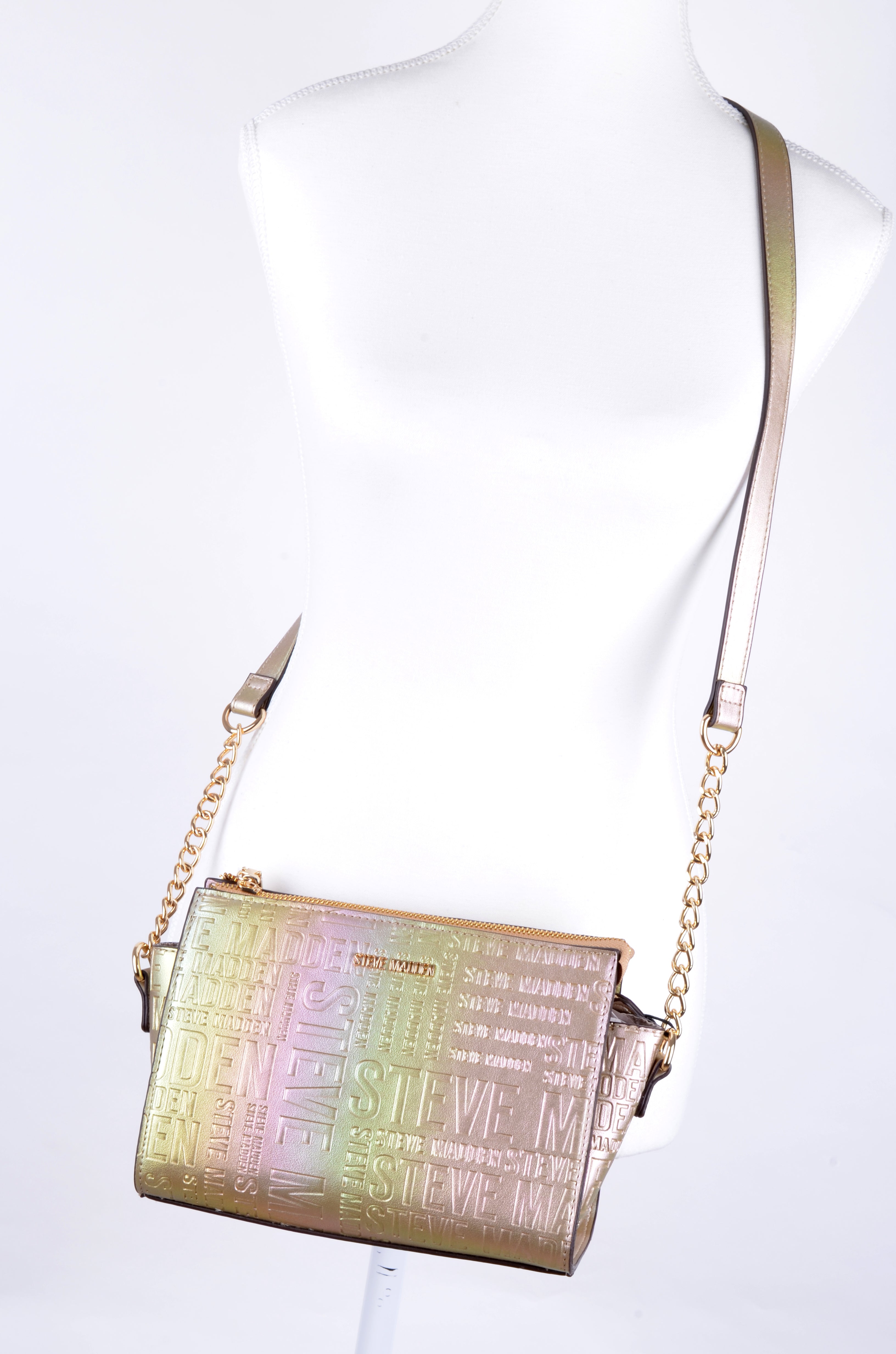 Crossbody Steve Madden Multicolor Metálica Monograma