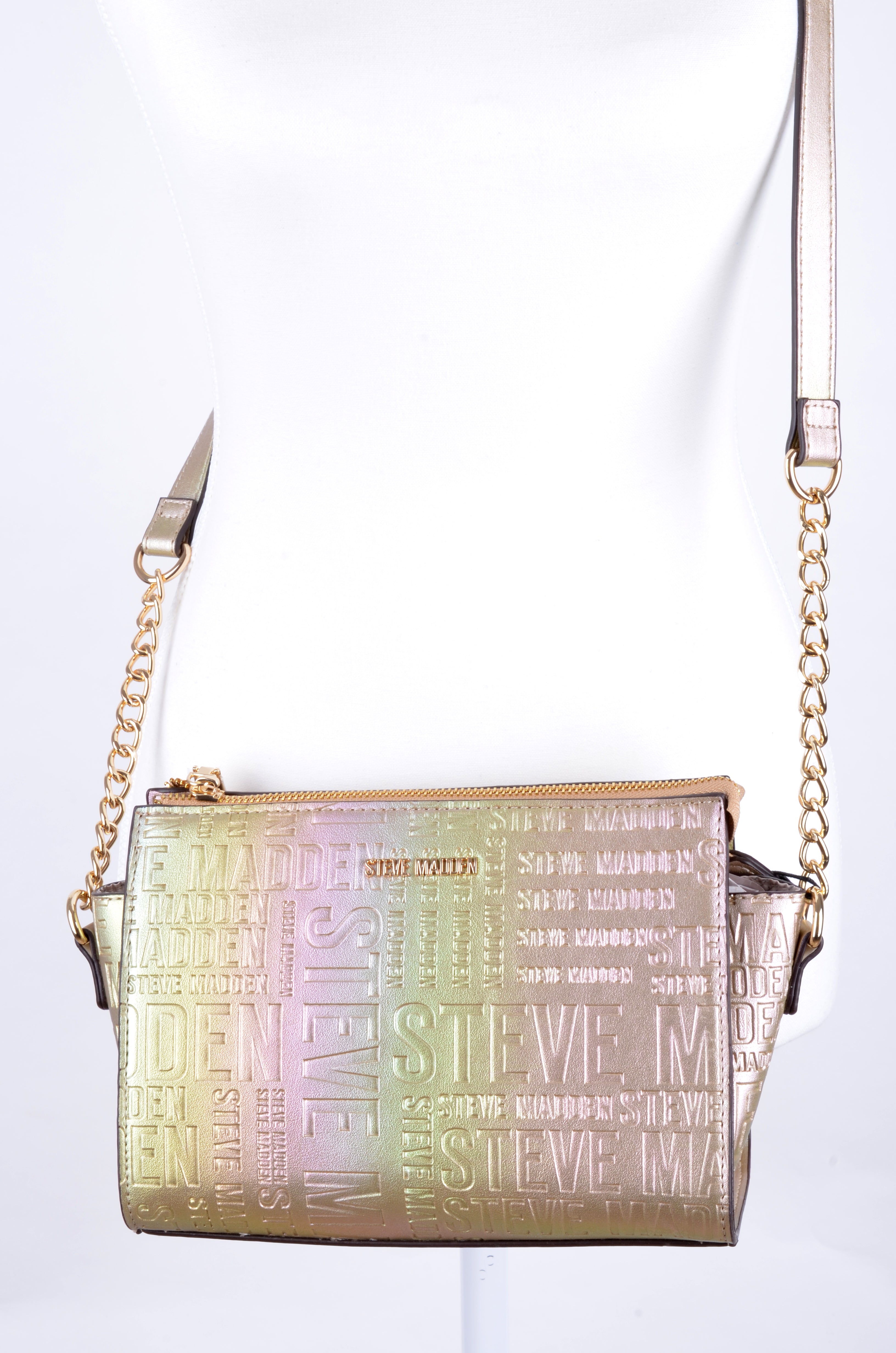 Crossbody Steve Madden Multicolor Metálica Monograma