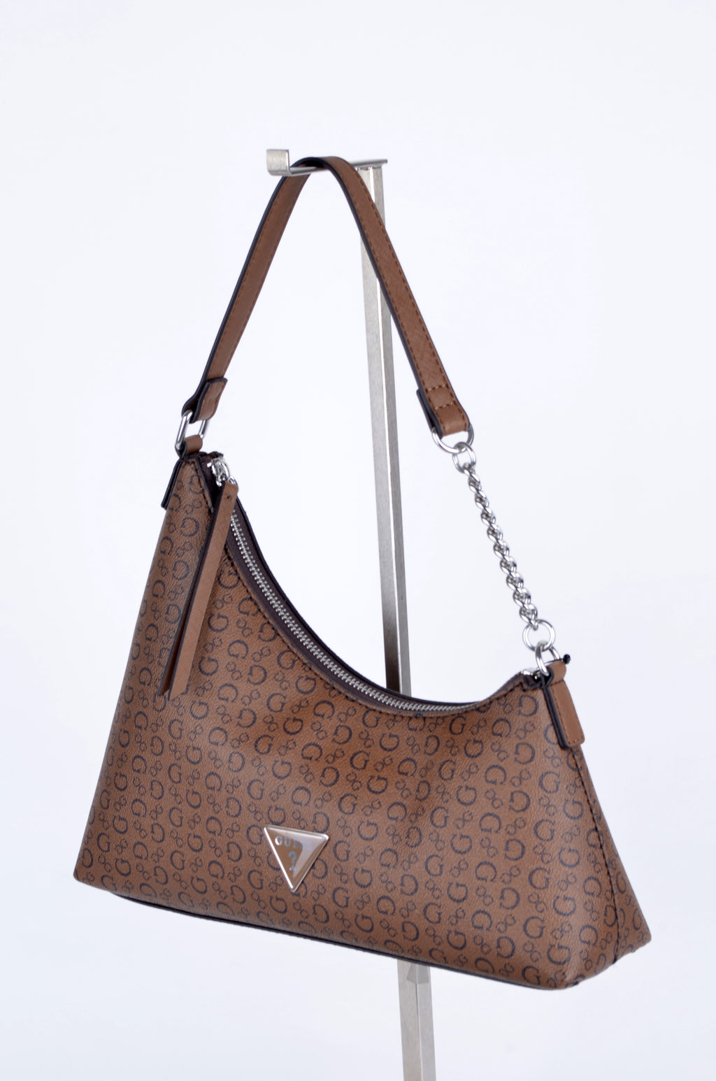 Bolsa Guess de Hombro Café Monograma