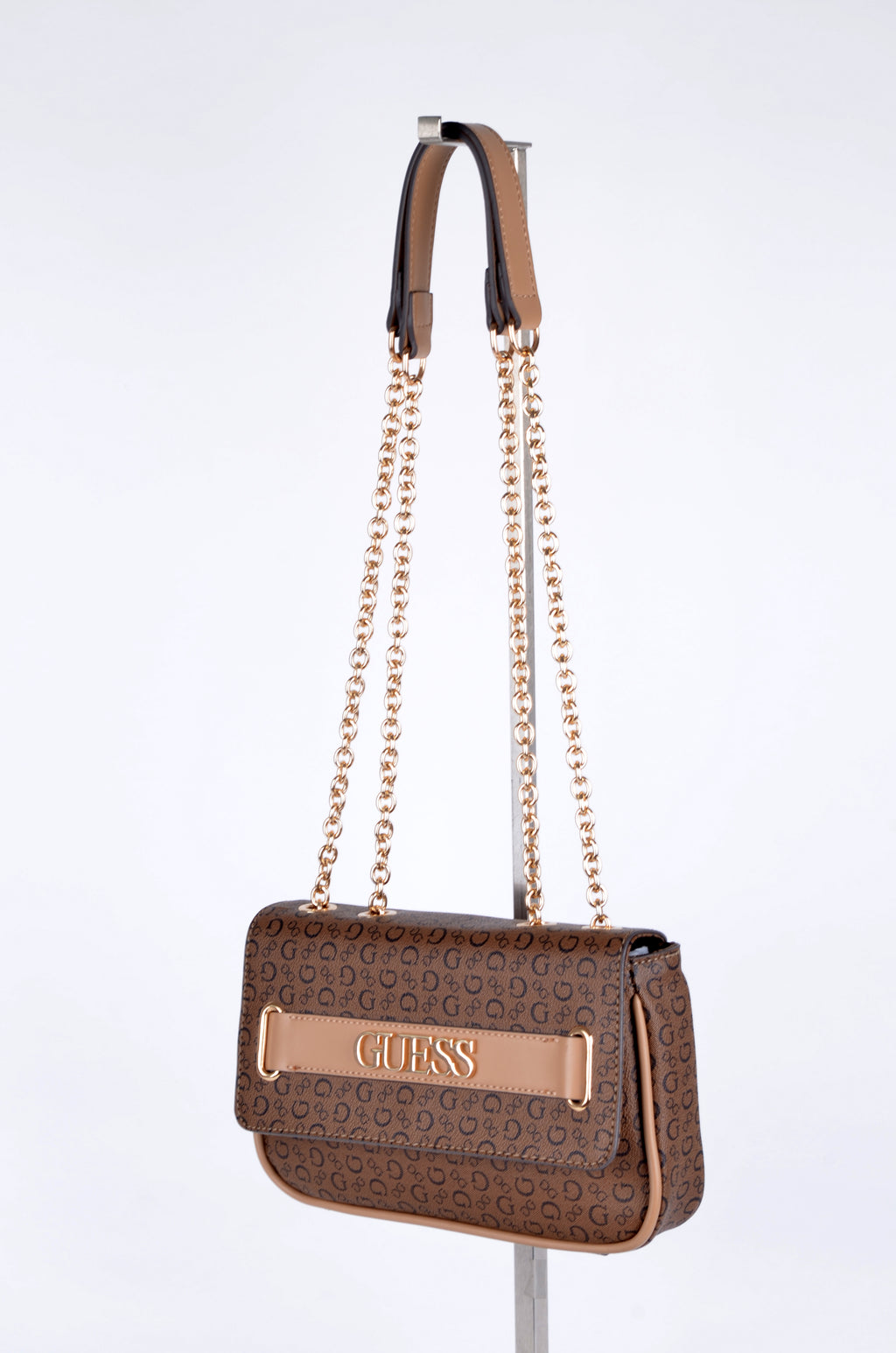 Mini Crossbody Guess Café con Cadena