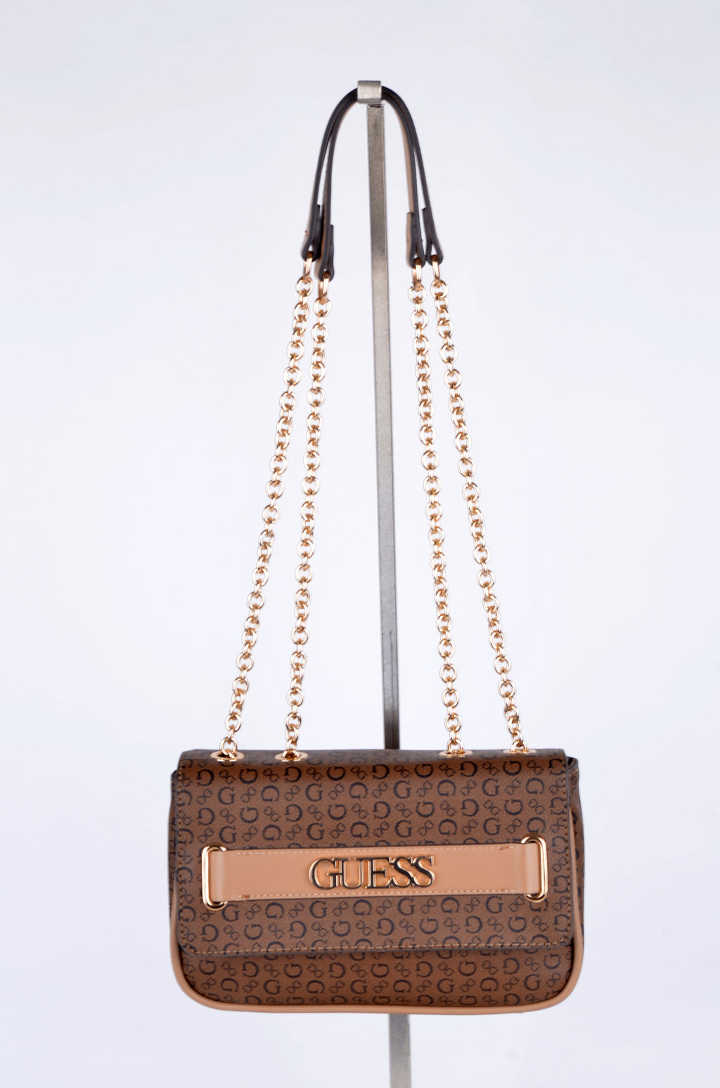 Mini Crossbody Guess Café con Cadena