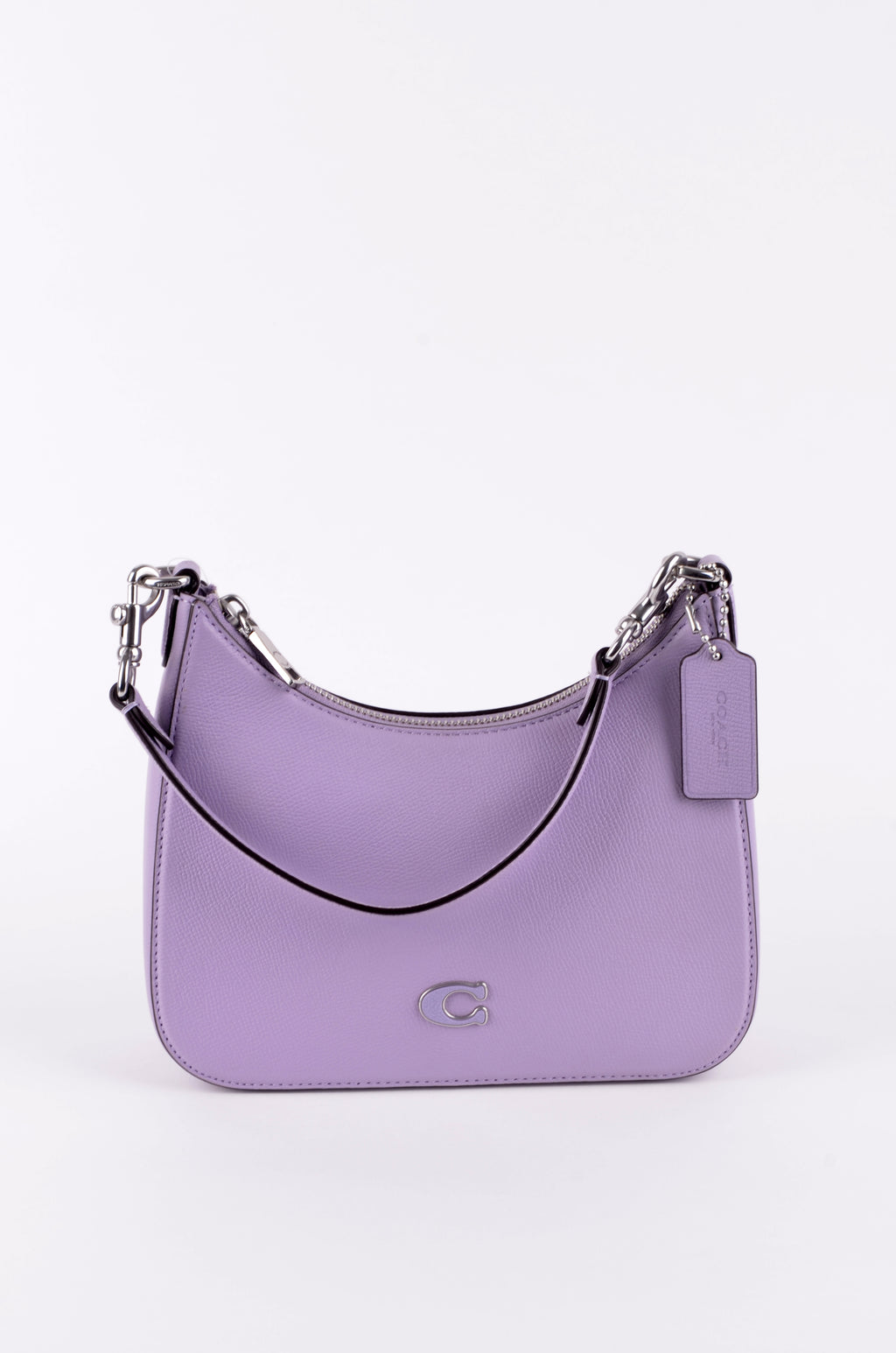 Bolsa Coach de Hombro Lila con Correa Ancha