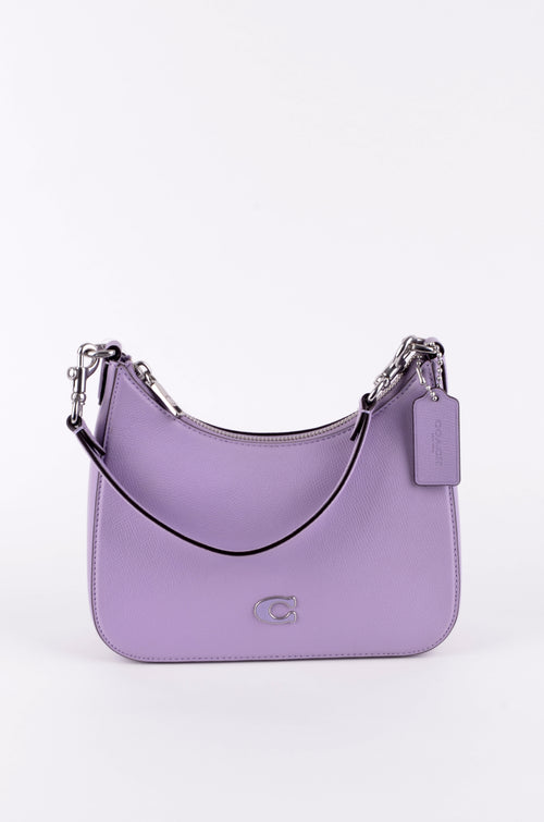 Bolsa Coach de Hombro Lila con Correa Ancha