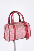 Bolsa Guess Satchel Rosa y Roja Monograma