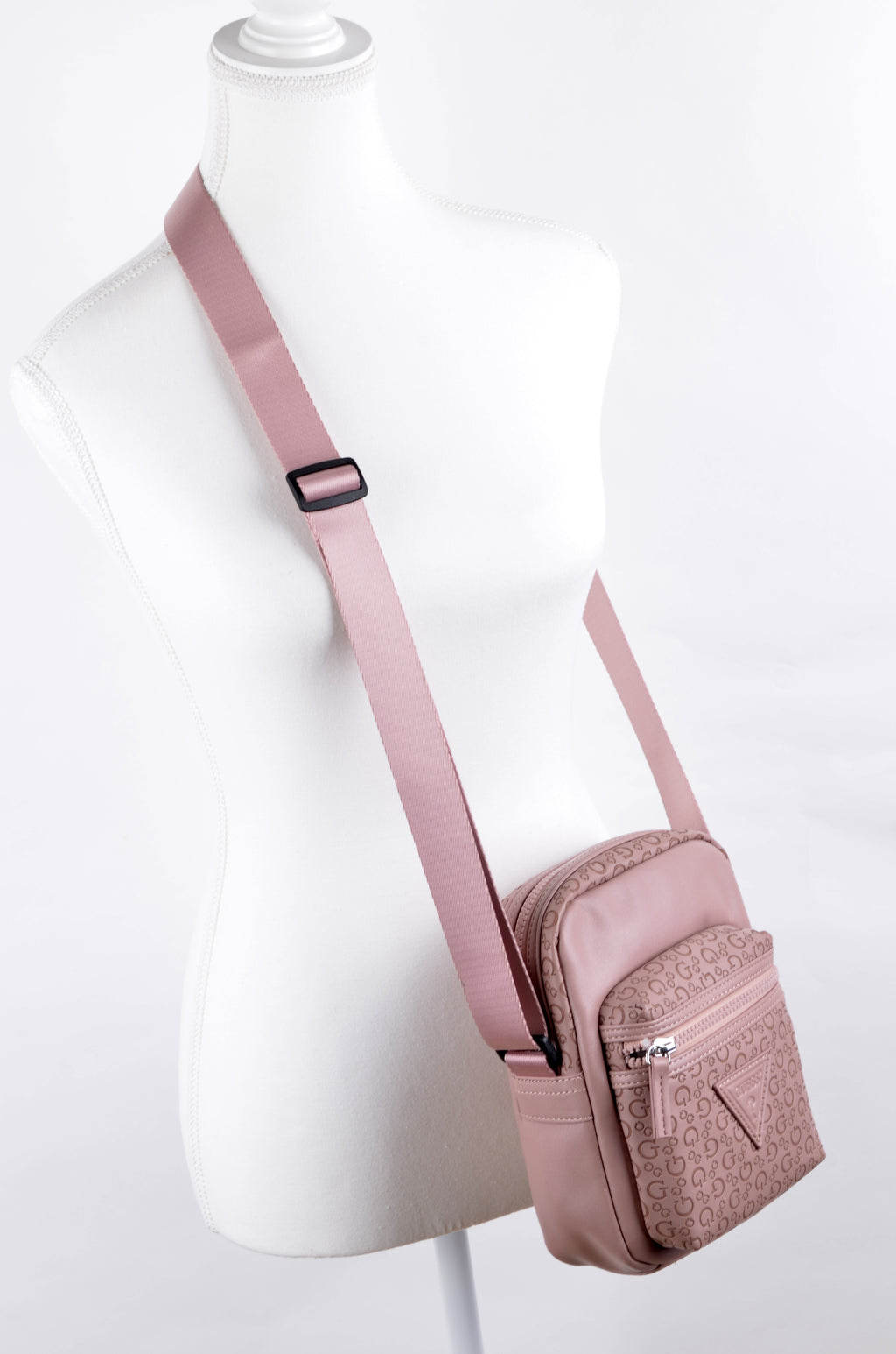 Crossbody Guess Rosa Compacta con Bolsillo Frontal