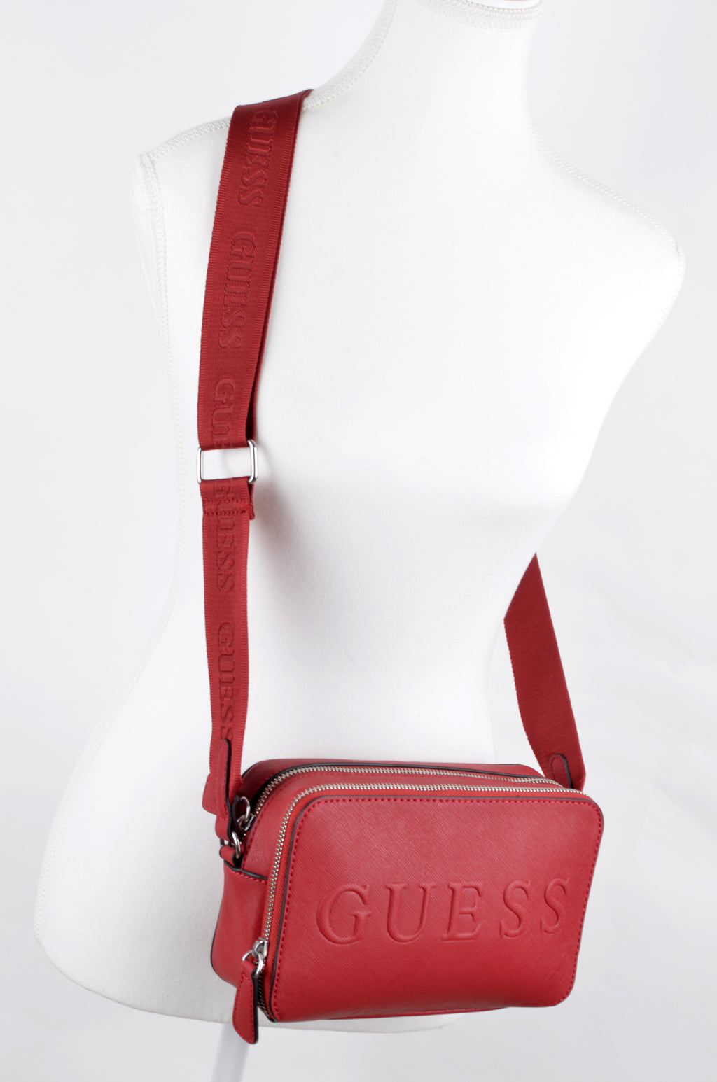 Crossbody Guess Roja de Doble Compartimento