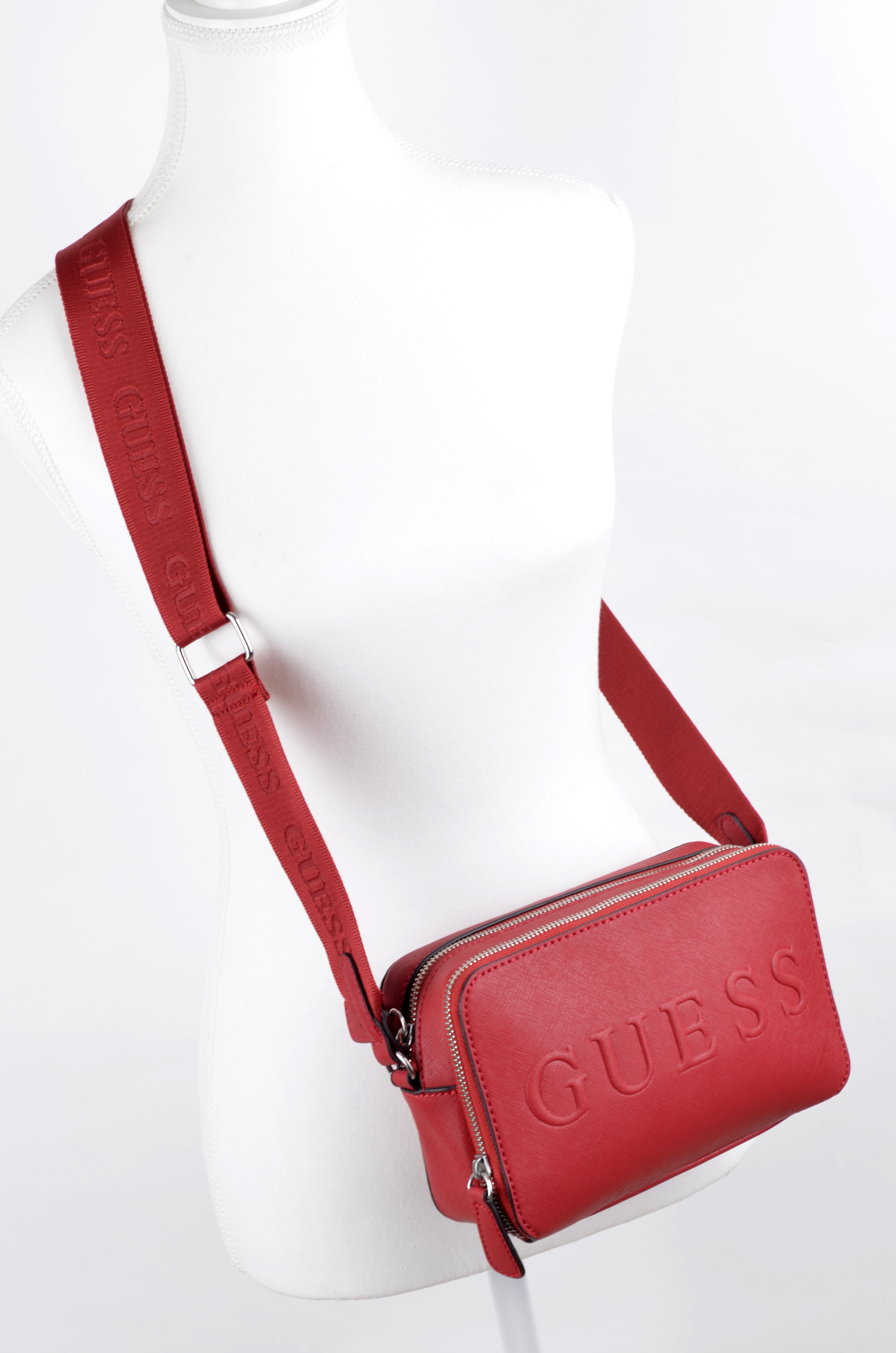 Crossbody Guess Roja de Doble Compartimento