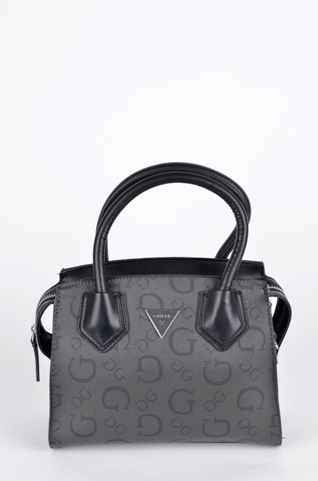 Bolsa Guess Satchel Negra Monograma