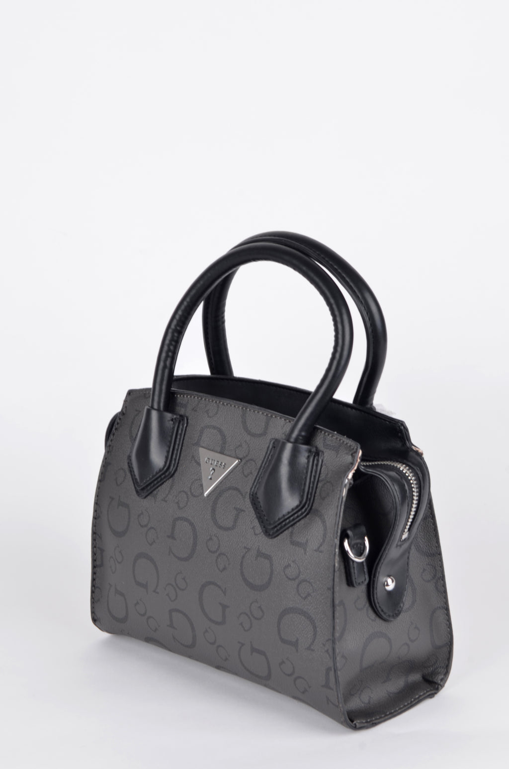 Bolsa Guess Satchel Negra Monograma