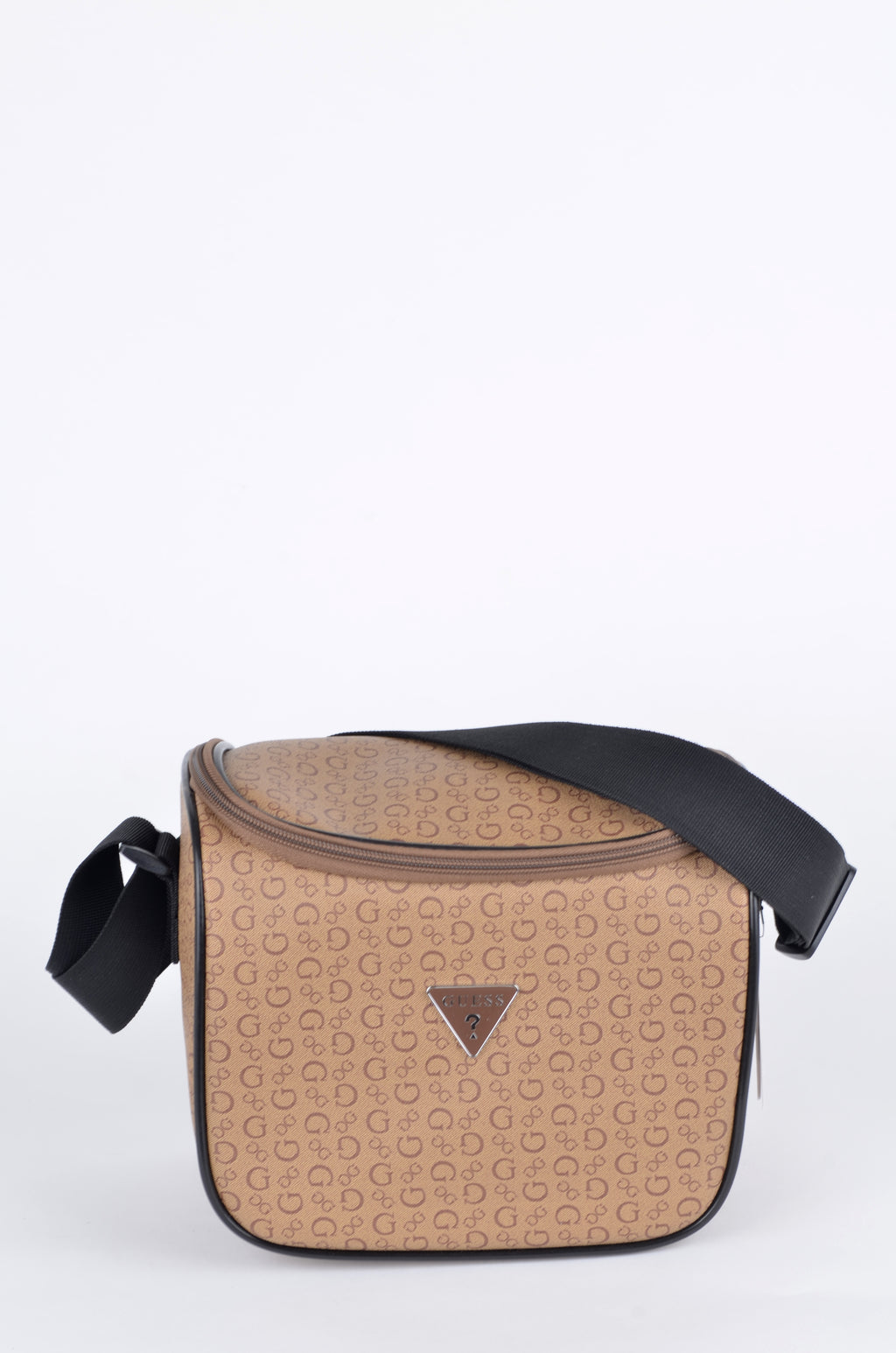 Lonchera Guess Café Monograma con Correa Ancha