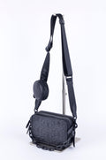 Crossbody Coach CHARTER Negra Signature con Cadena y Monedero