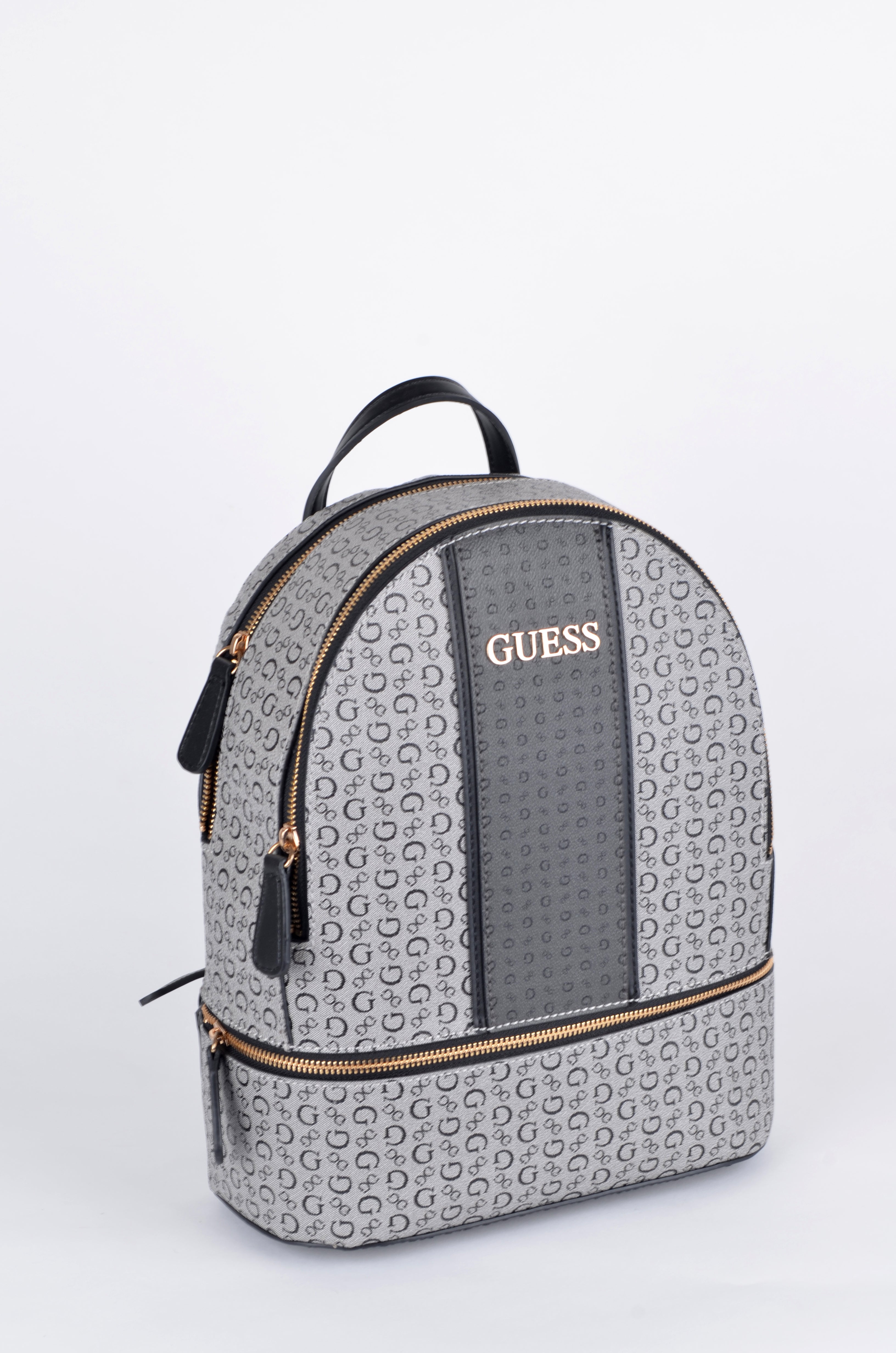 Mochila Guess Gris Monograma con Panel Central