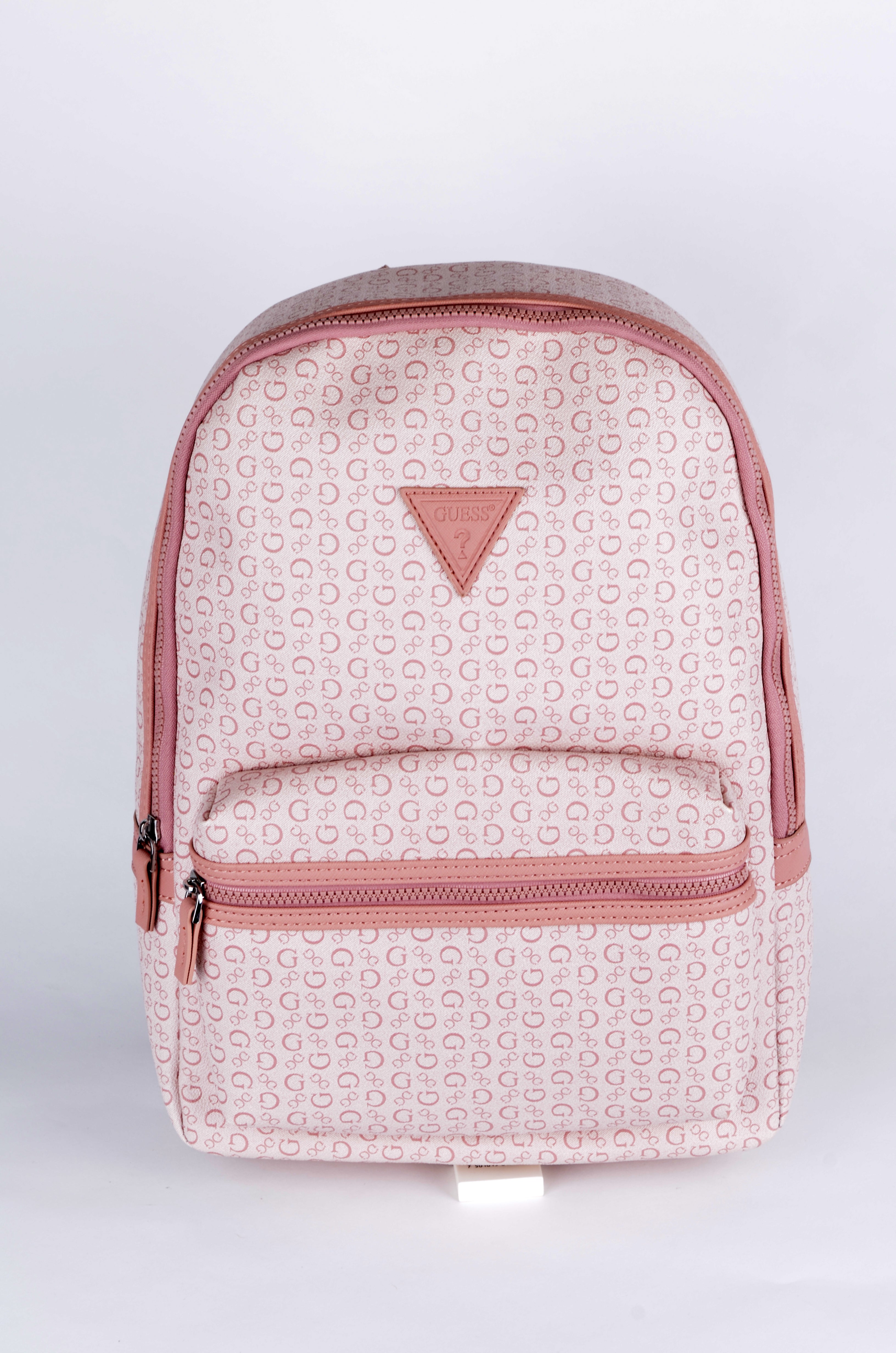 Mochila Guess Rosa Monograma con Bolsillo Frontal