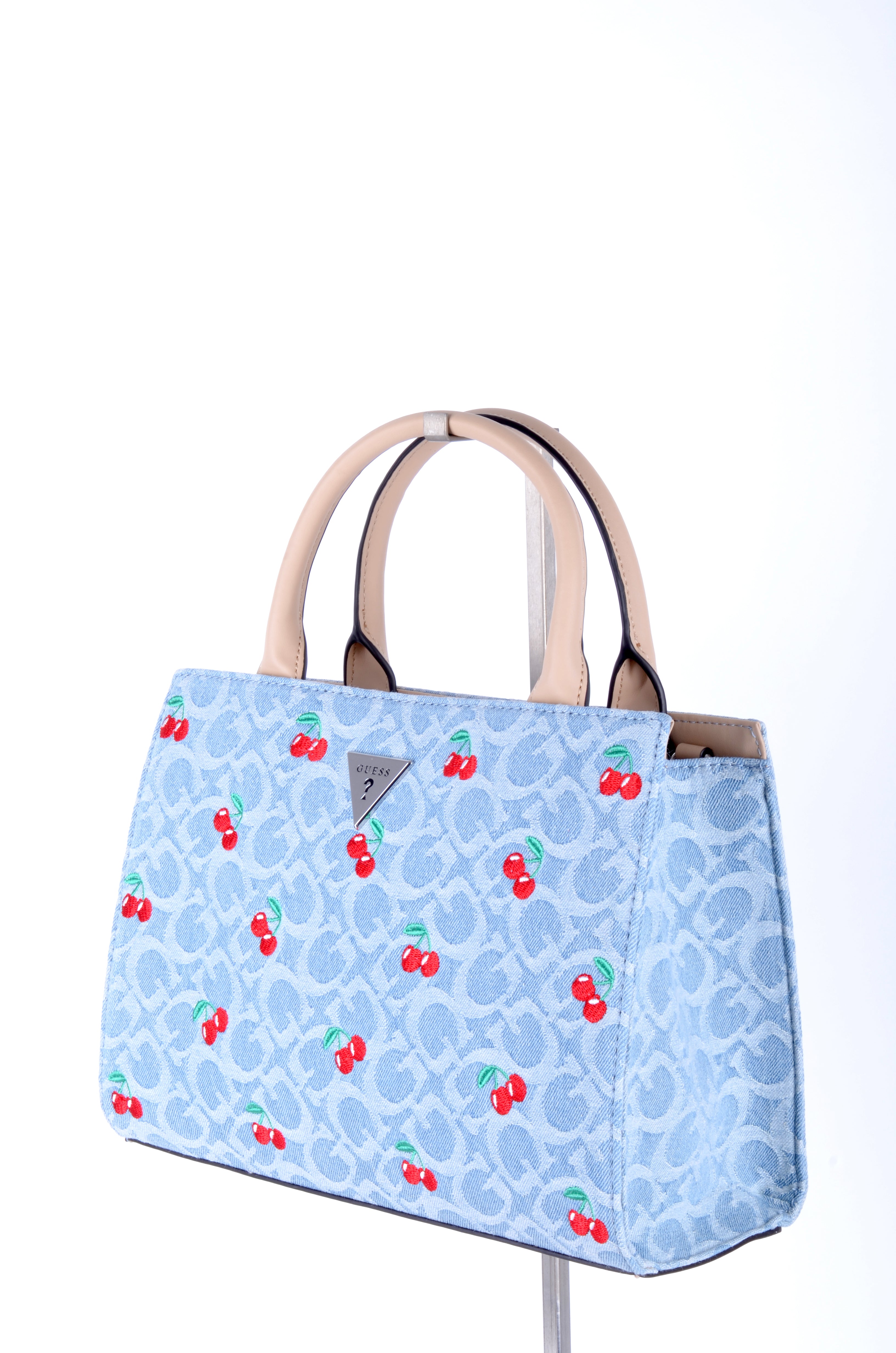 Tote Guess Azul Denim con Cerezas