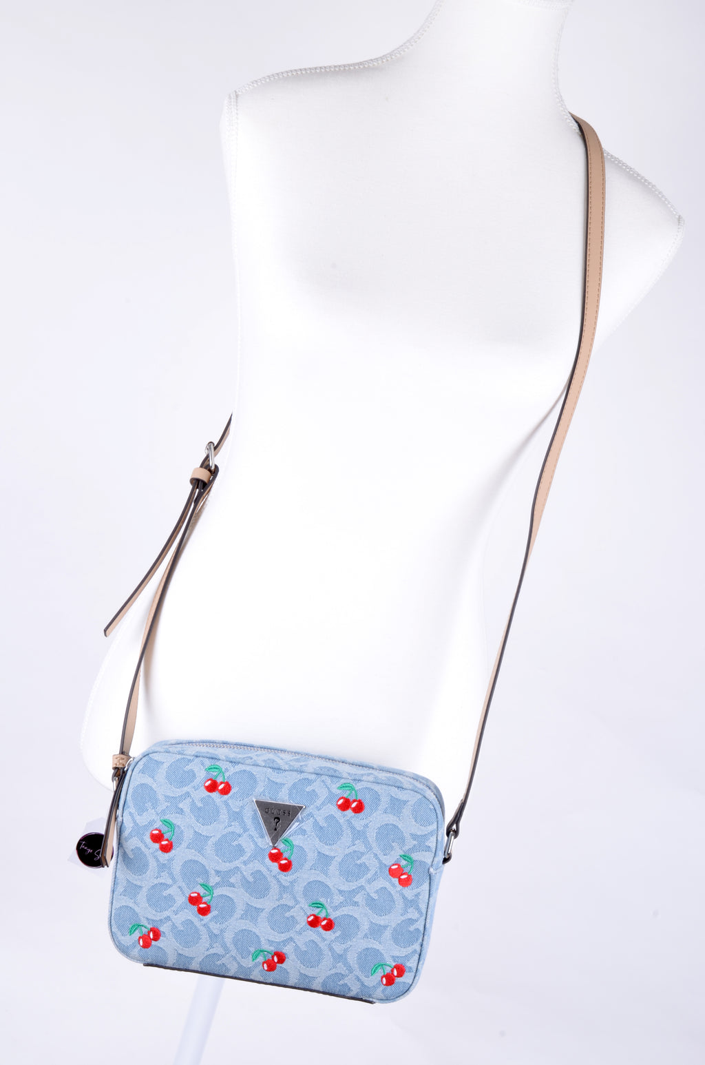 Crossbody Guess Azul Denim con Cerezas