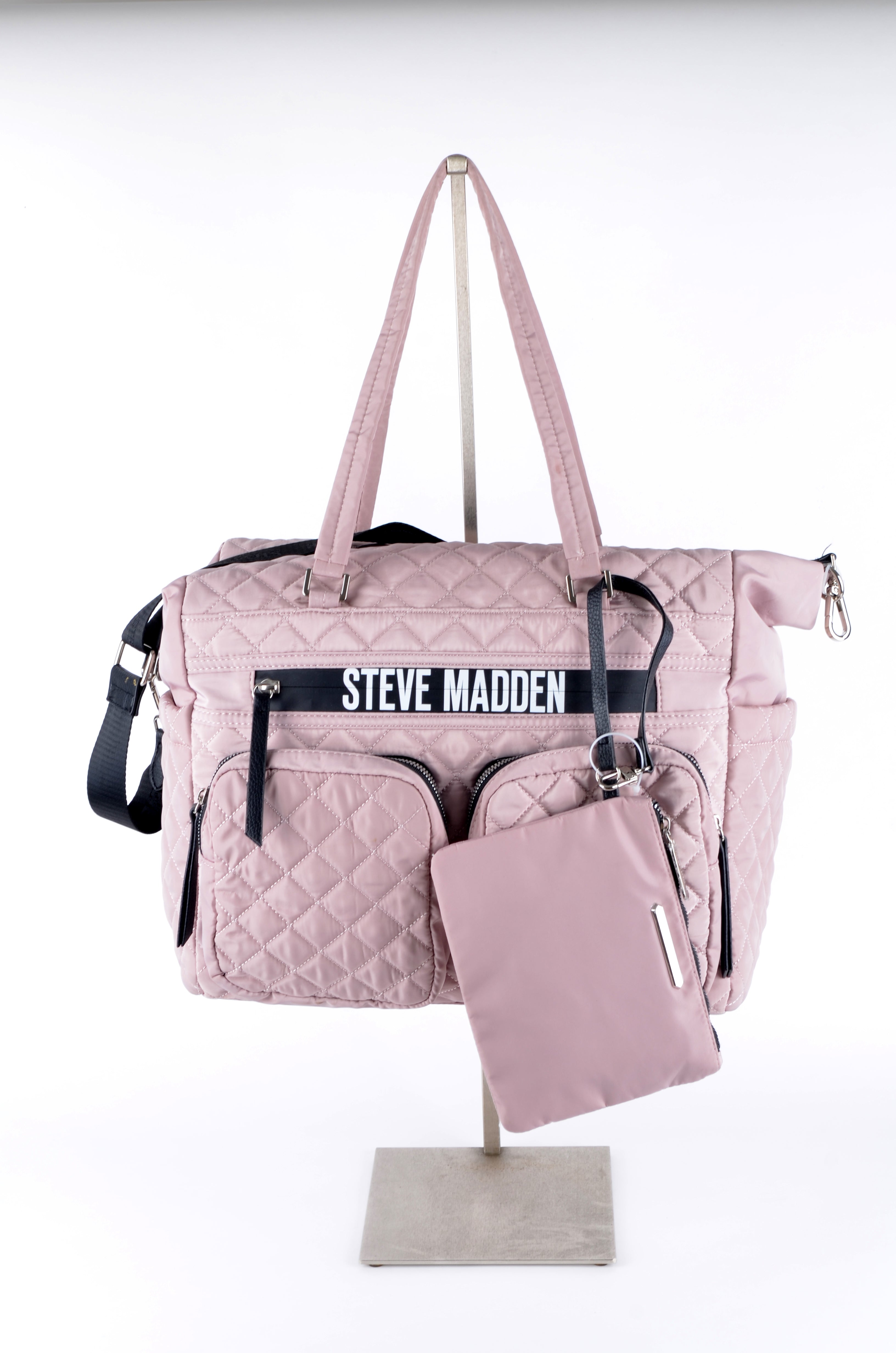 Bolsa Steve Madden Tote Rosa Acolchada con Pouch