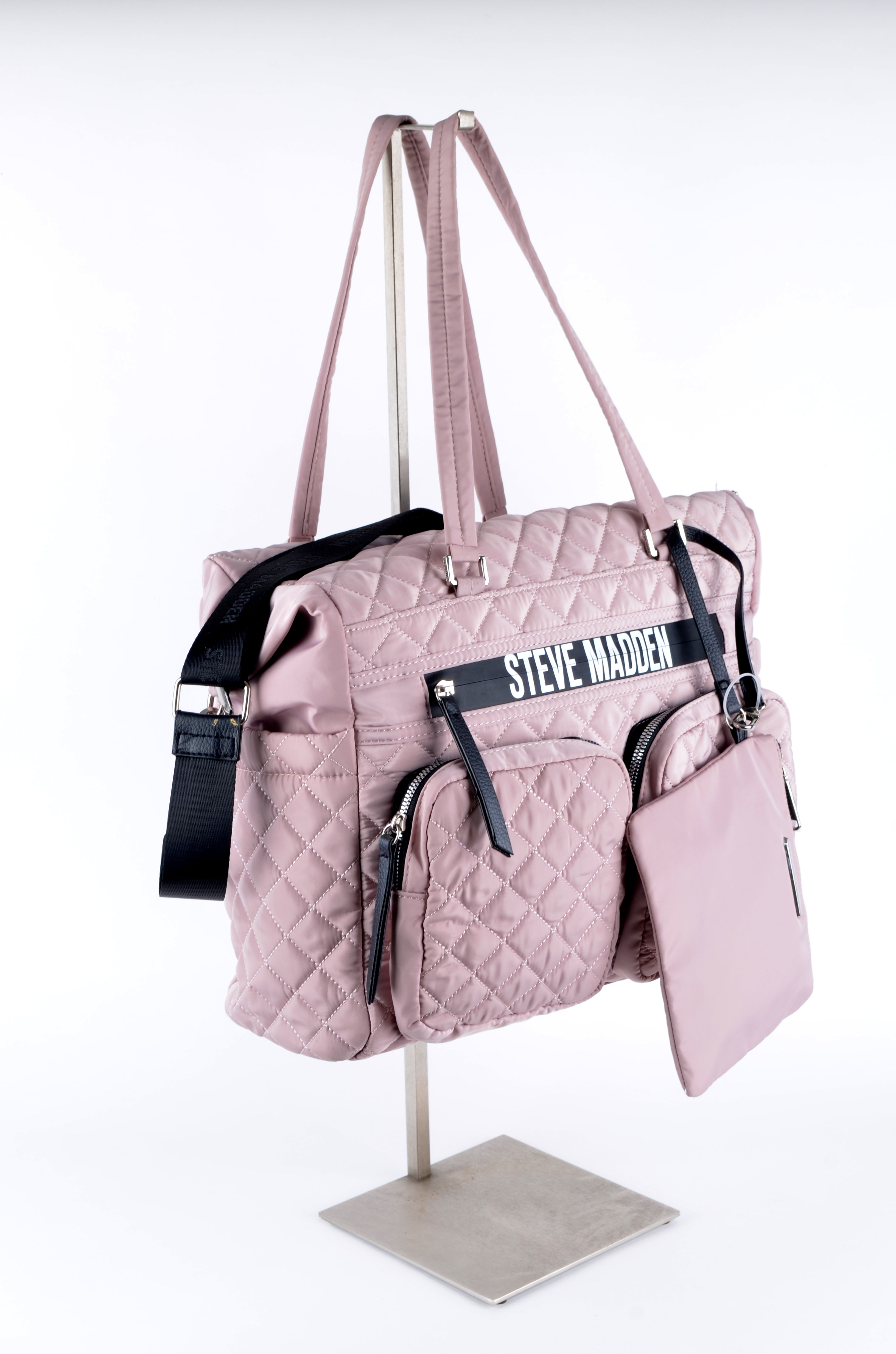 Bolsa Steve Madden Tote Rosa Acolchada con Pouch