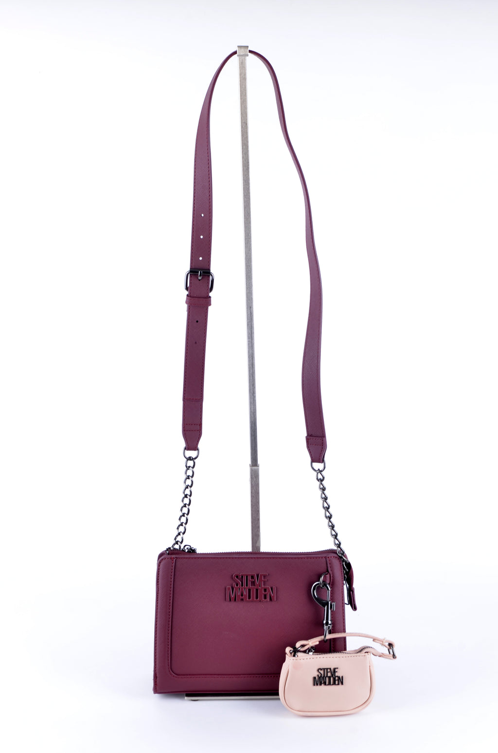 Crossbody Steve Madden Vino con Monedero Rosa
