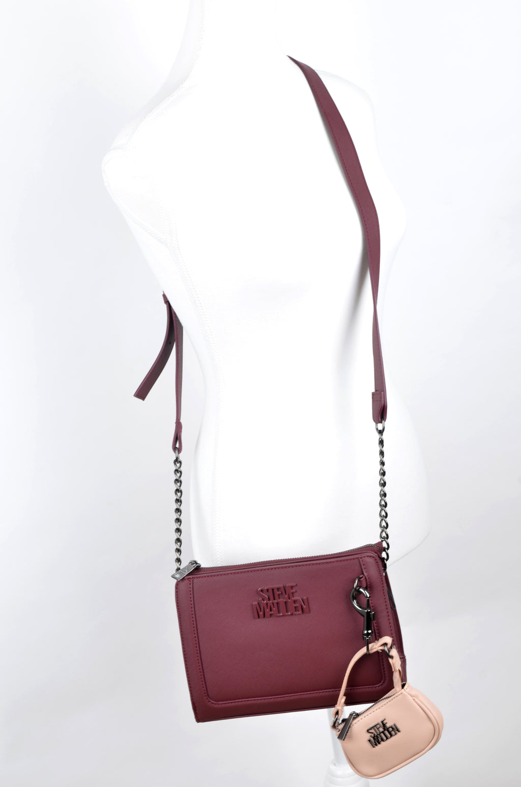 Crossbody Steve Madden Vino con Monedero Rosa
