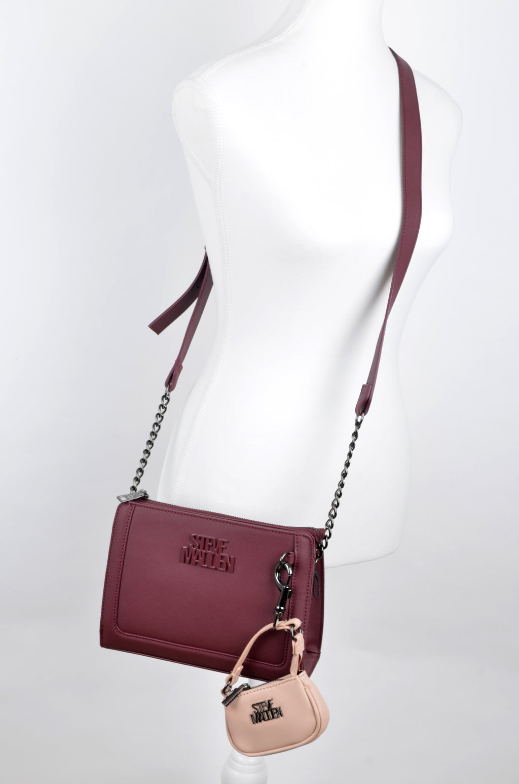 Crossbody Steve Madden Vino con Monedero Rosa