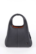 Bolsa Coach de LANA Negra con Asa Troquelada