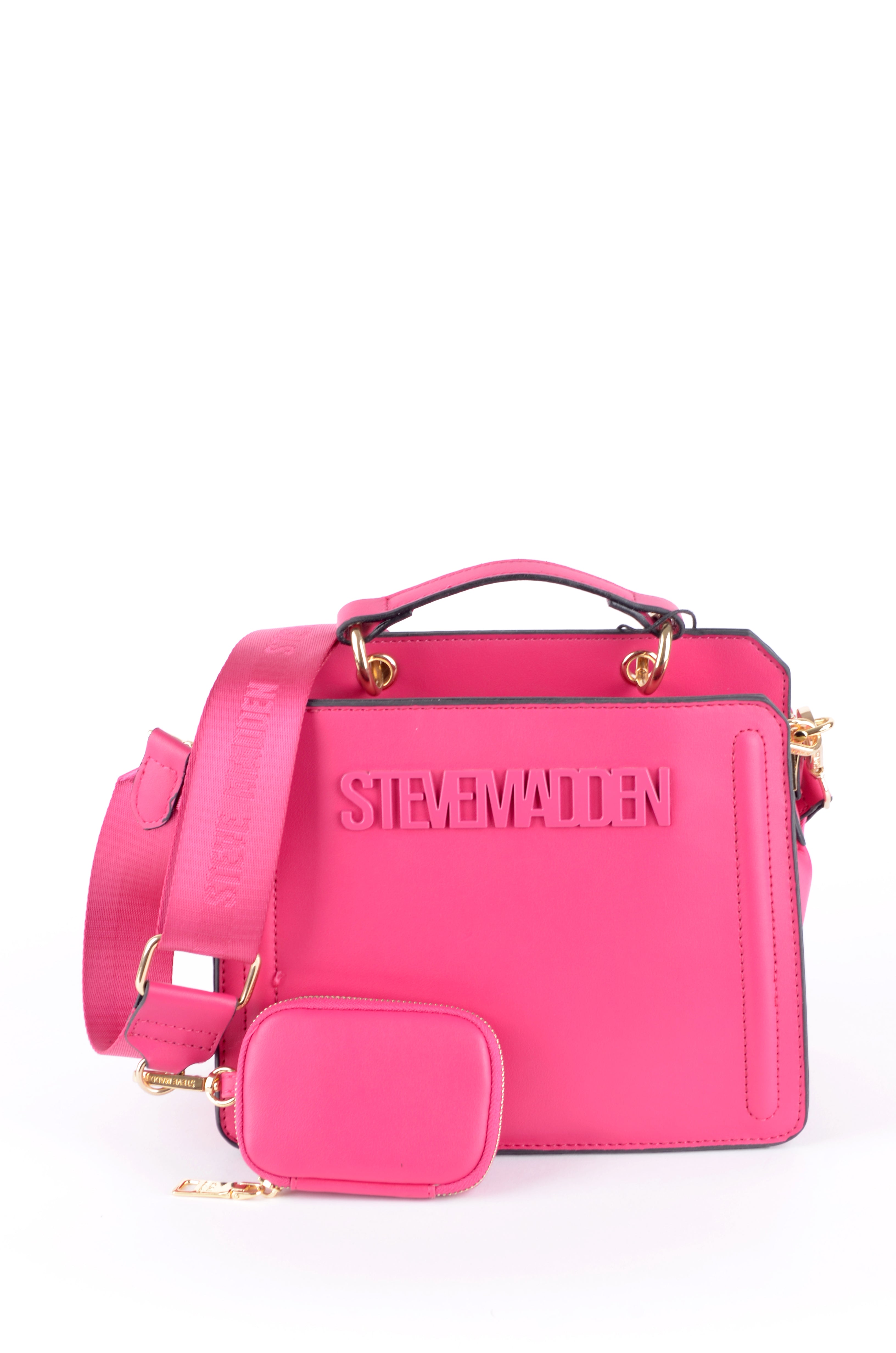 Crossbody Steve Madden Rosa Fucsia con Pouch