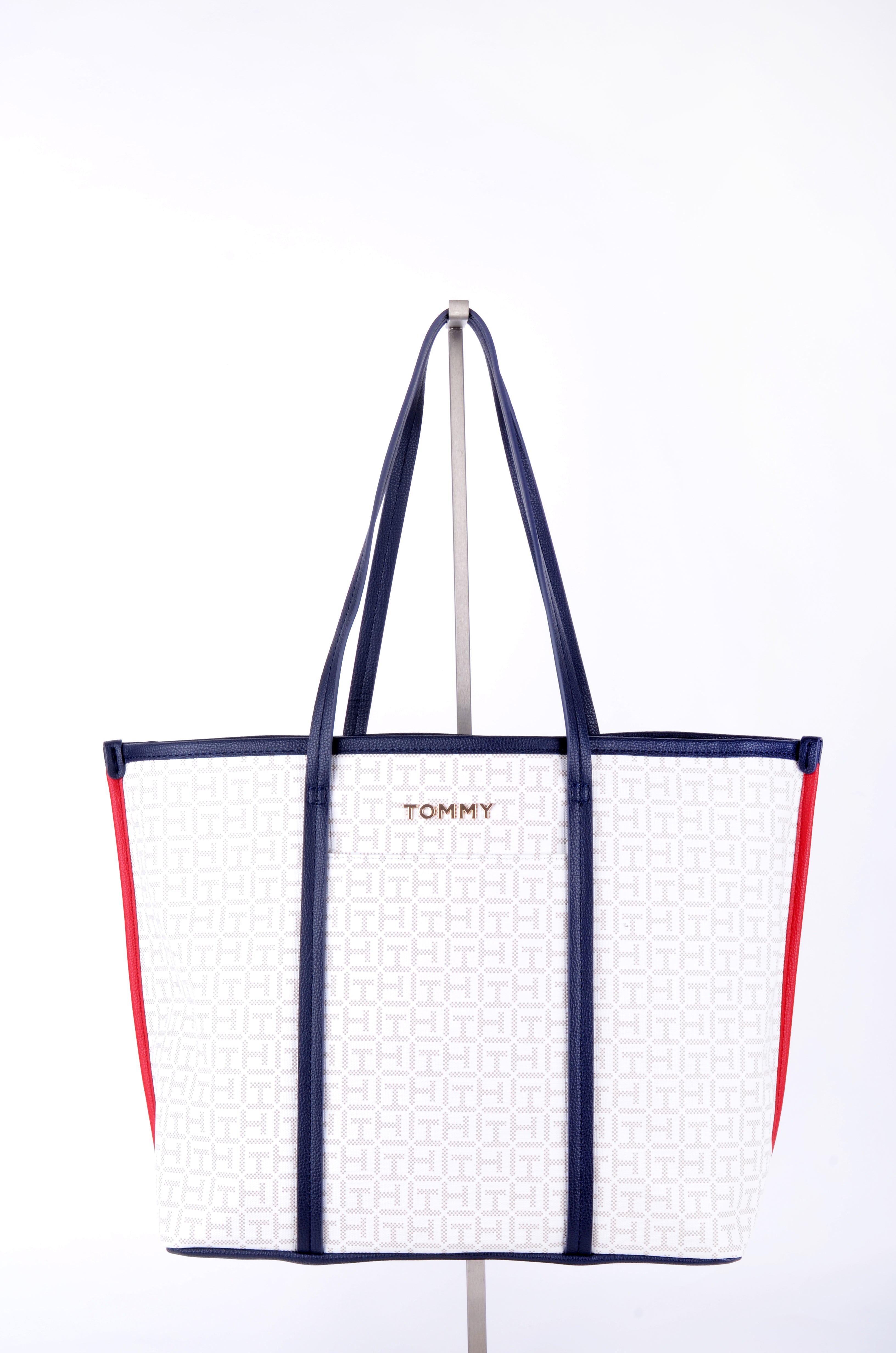 Tote Tommy Hilfiger Blanca Monograma Tricolor