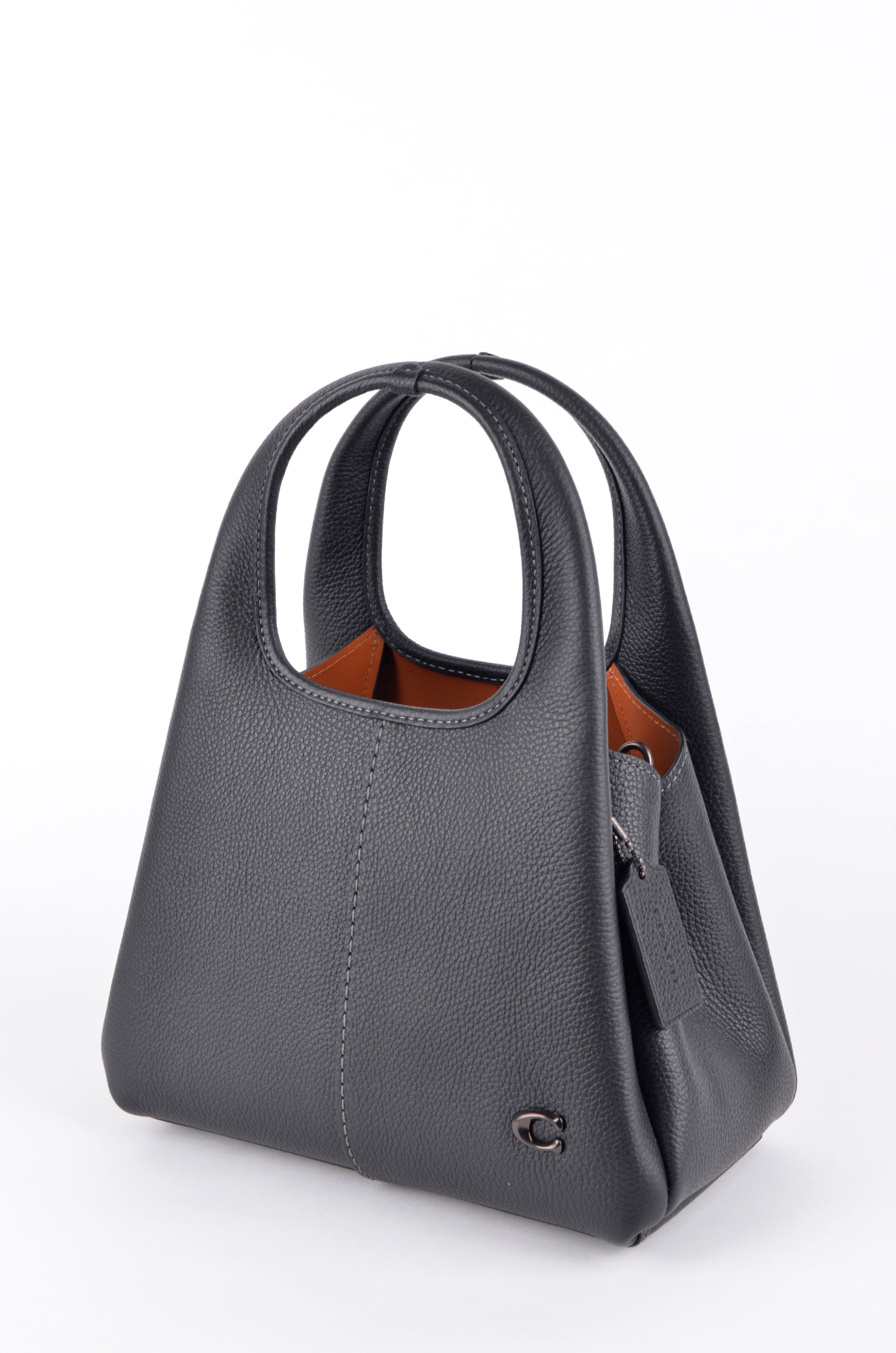Bolsa Coach de LANA Negra con Asa Troquelada