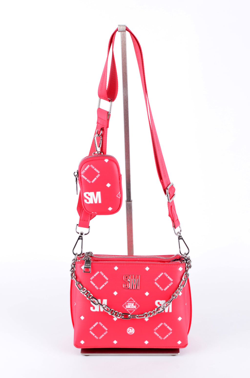 Crossbody Steve Madden Rosa con Estampado Bandana y Pouch
