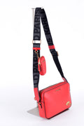 Crossbody Karl Lagerfeld Roja con Correa Logo y Monedero