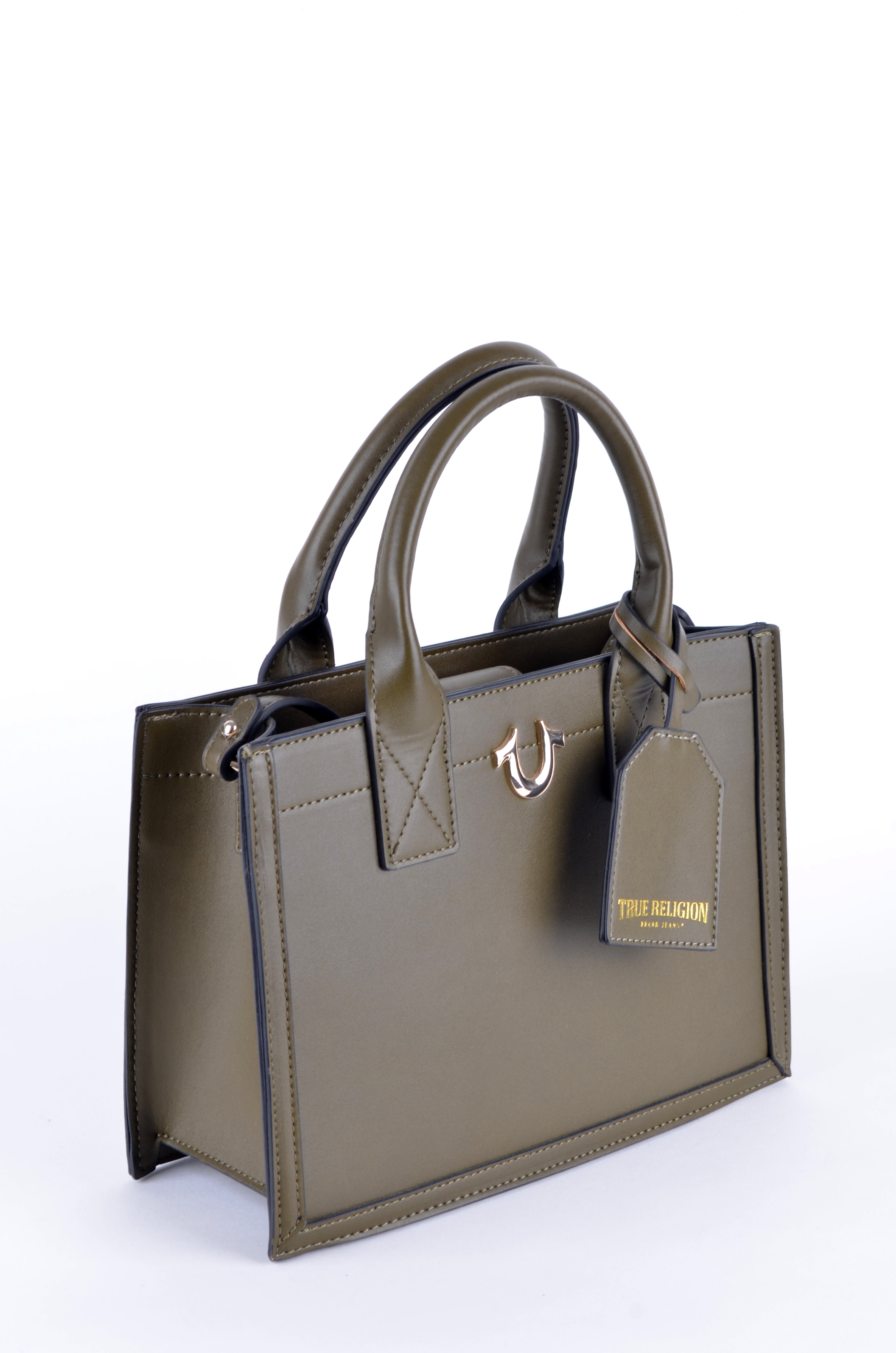 Bolsa True Religion Tote Verde Olivo con Correa