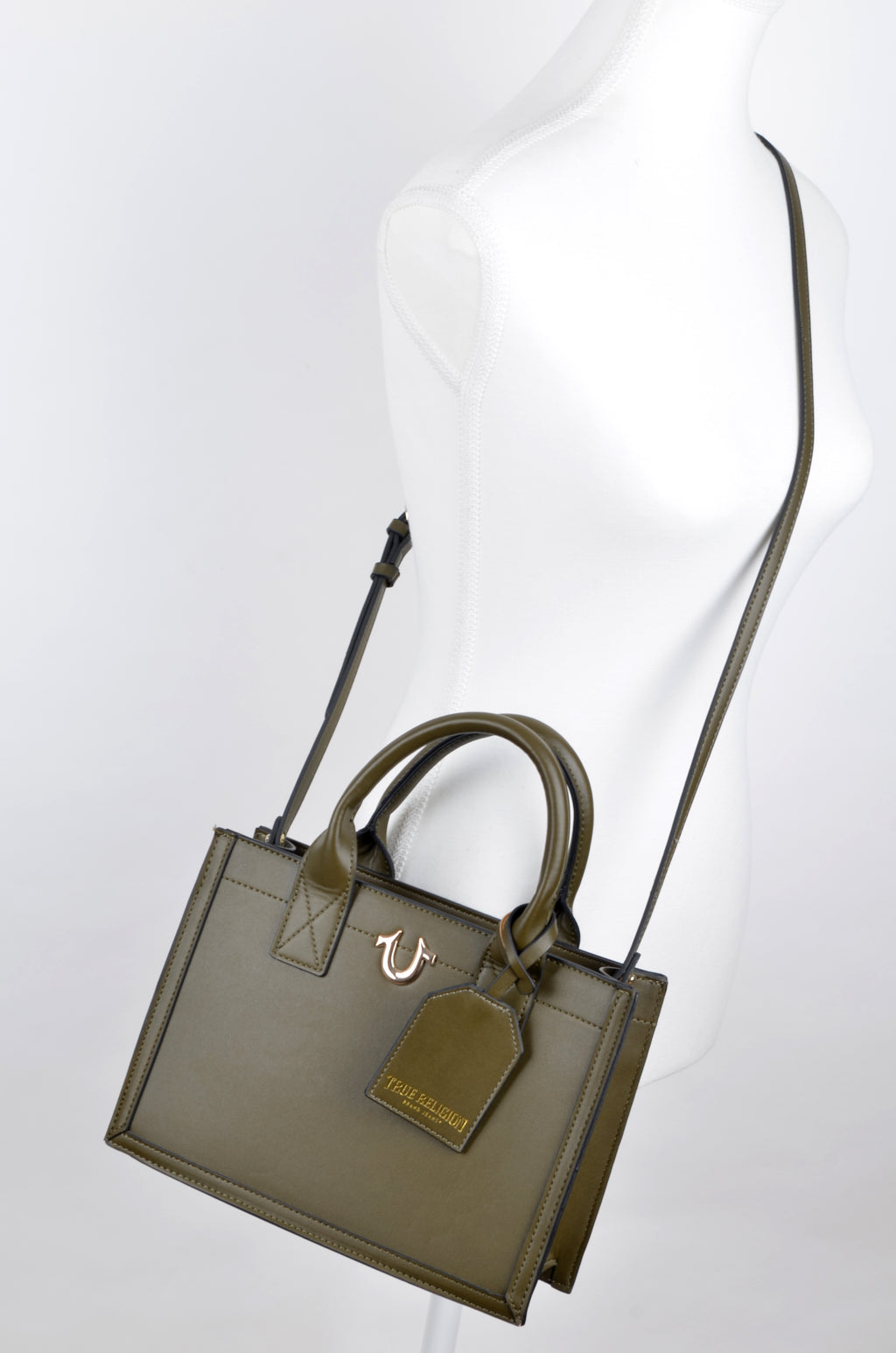 Bolsa True Religion Tote Verde Olivo con Correa