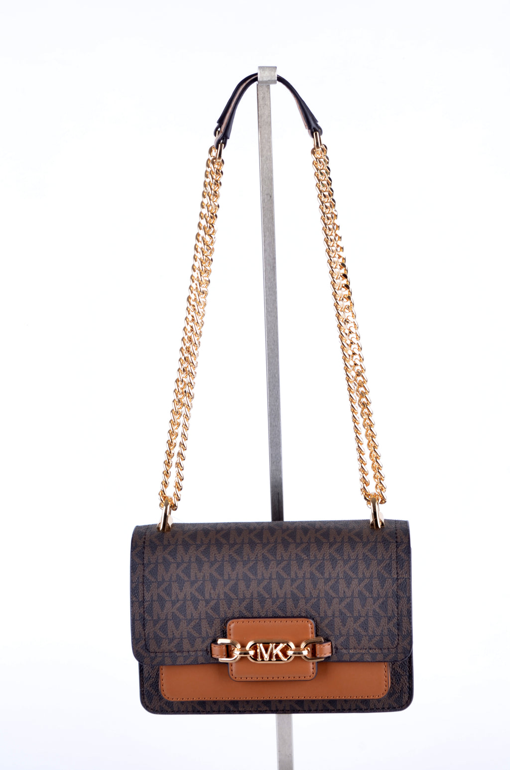 Bolsa Michael Kors Crossbody Café Monograma con Cadena