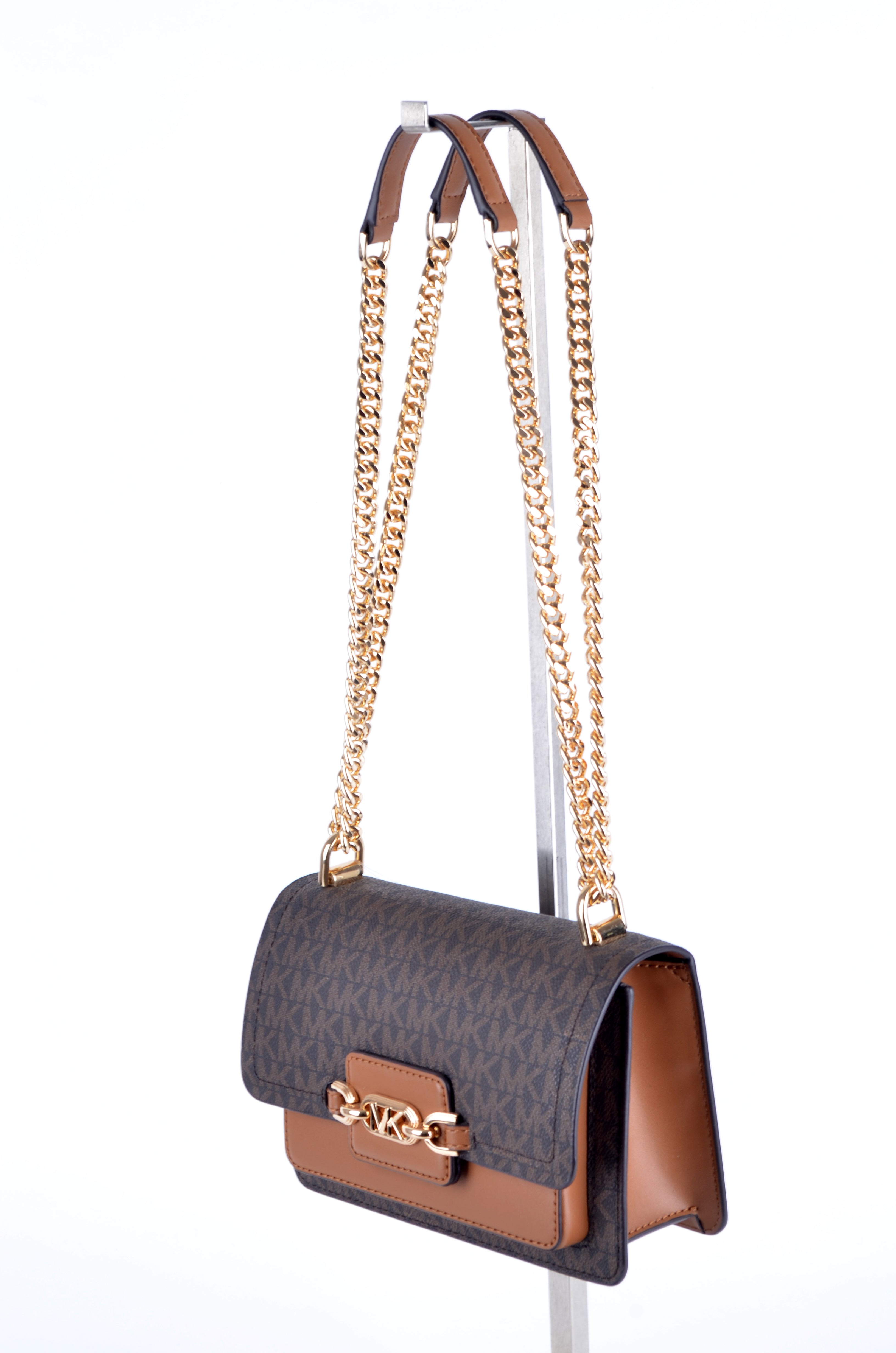 Bolsa Michael Kors Crossbody Café Monograma con Cadena