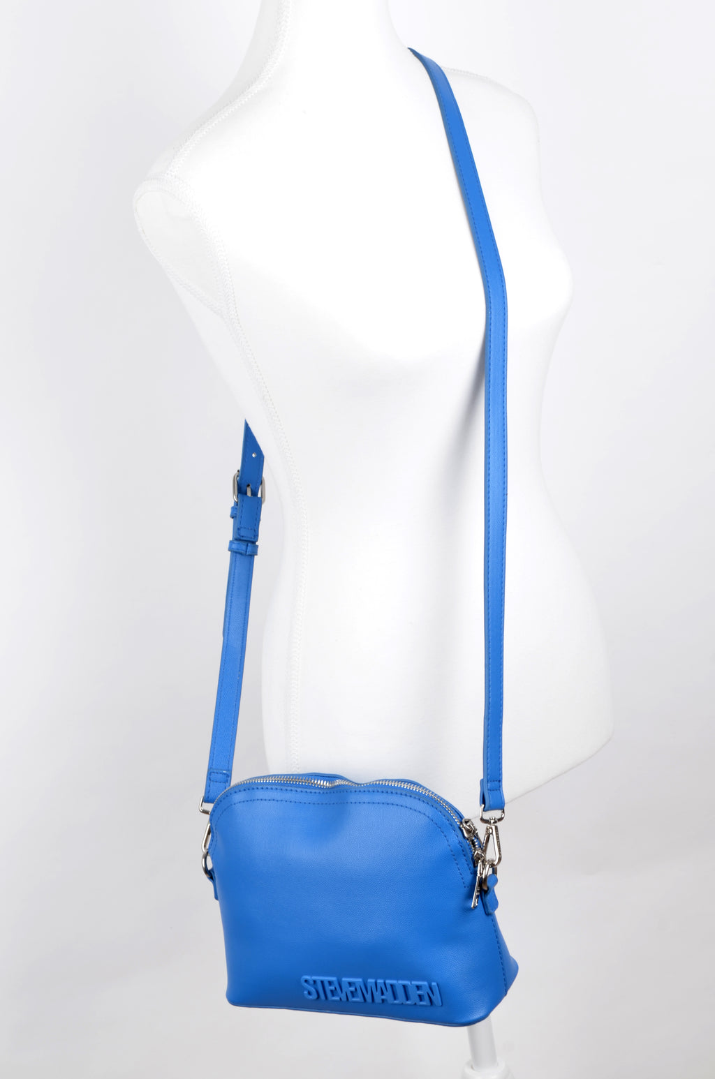 Crossbody Steve Madden Azul con Correa Logo y Pouch