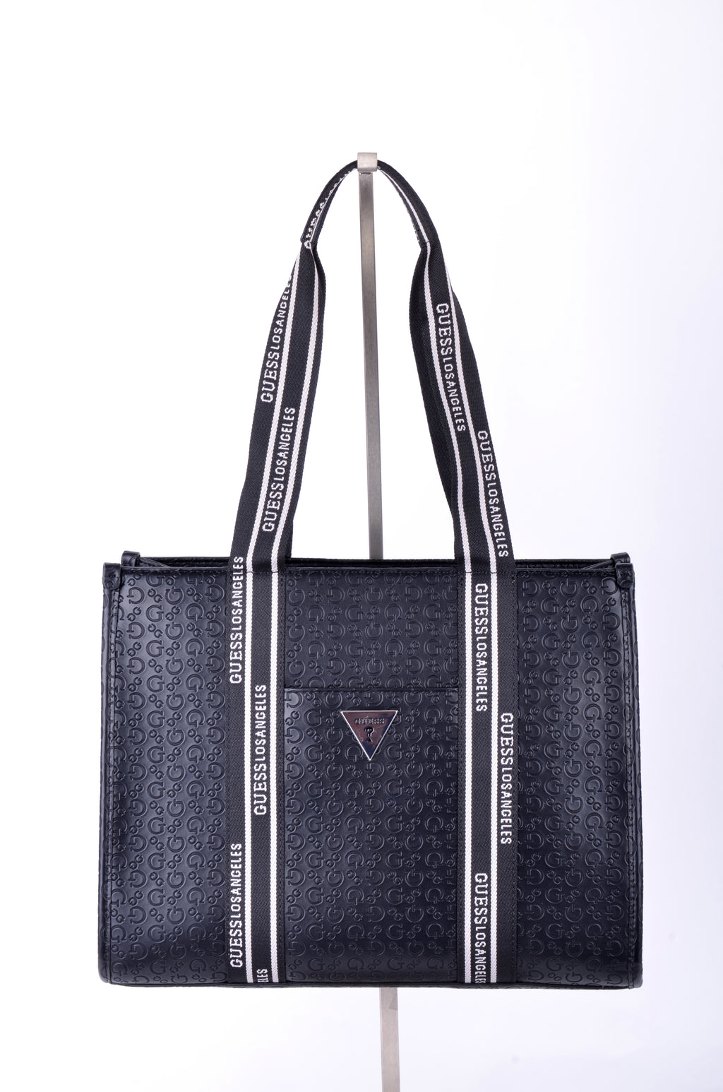 Tote Guess Negra Monograma en Relieve