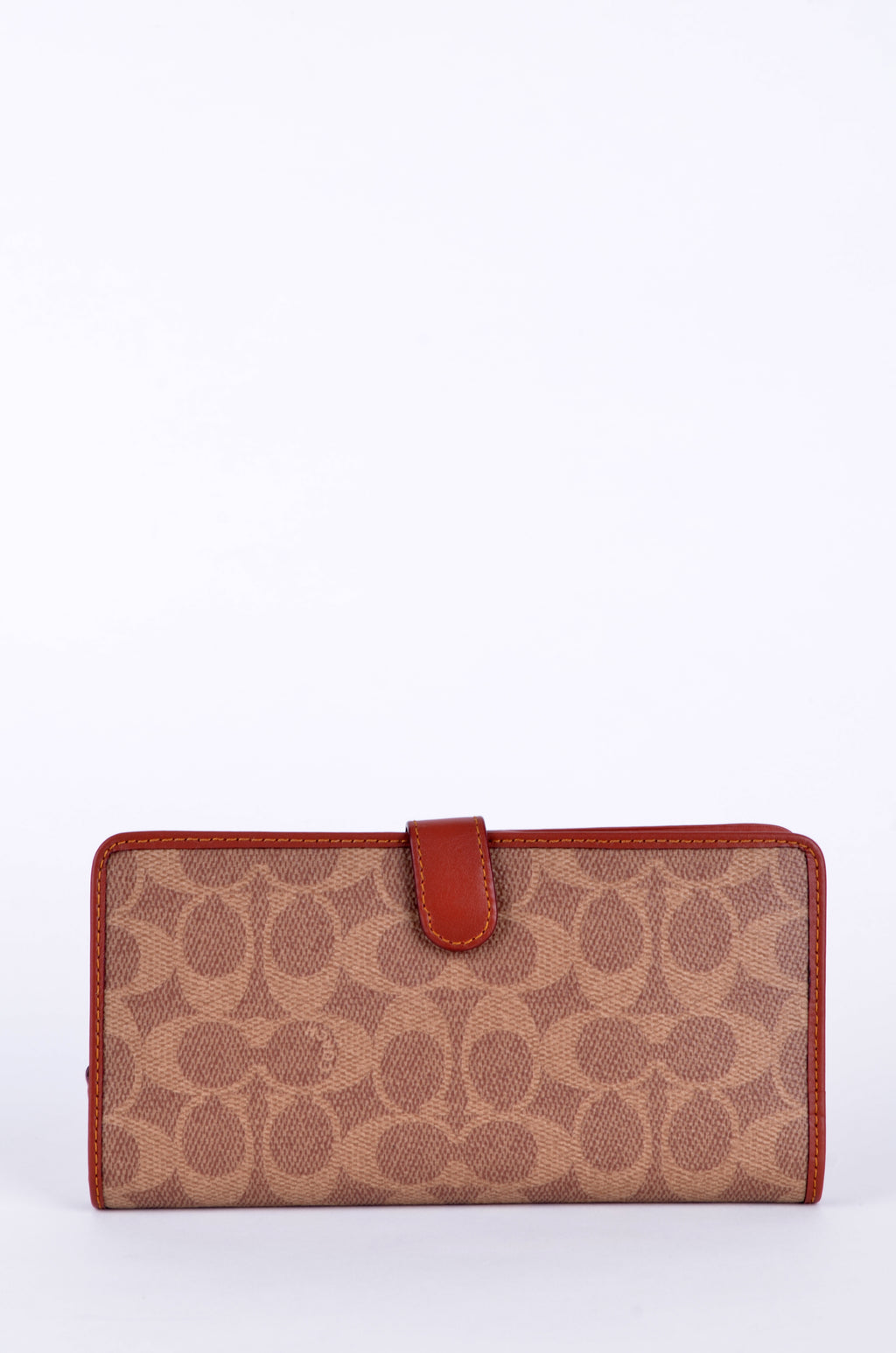 Cartera Coach Larga Signature Café con Broche