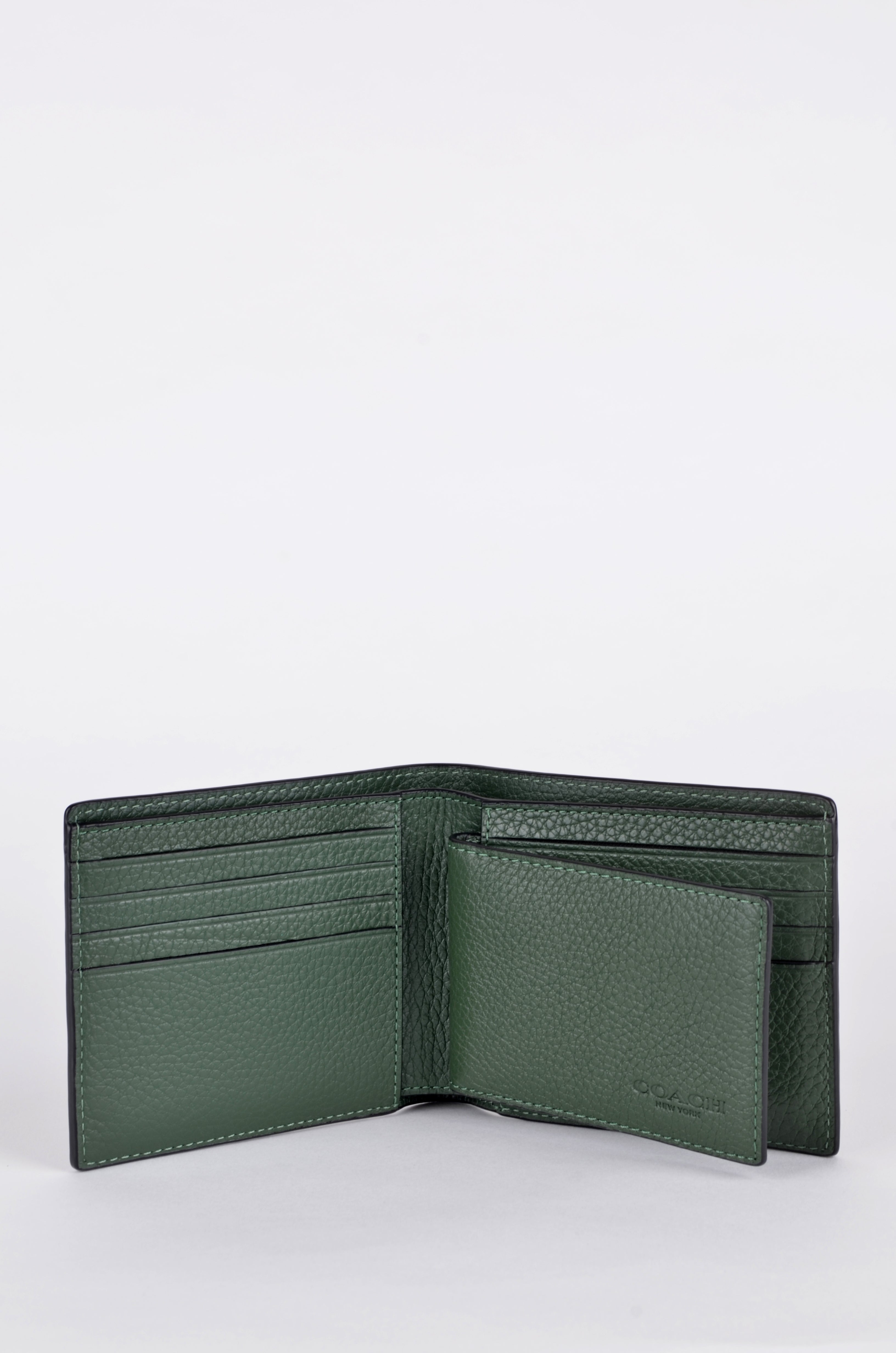 Cartera Coach Verde de Piel