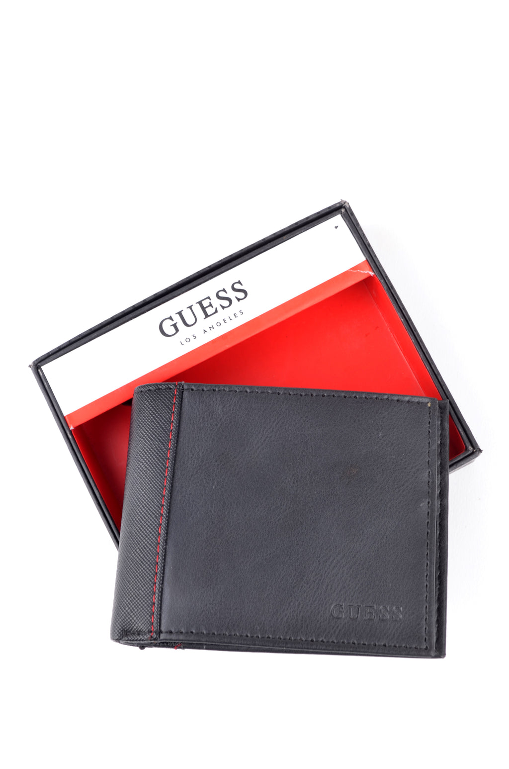 Cartera Guess Negra con Costura Roja Lateral