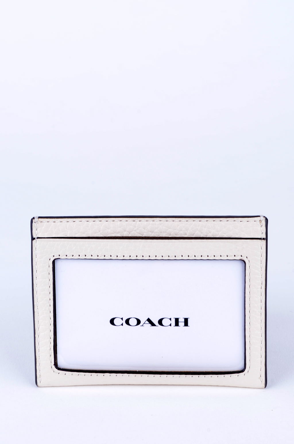 Tarjetero Coach Blanco con Fresas e Identificación