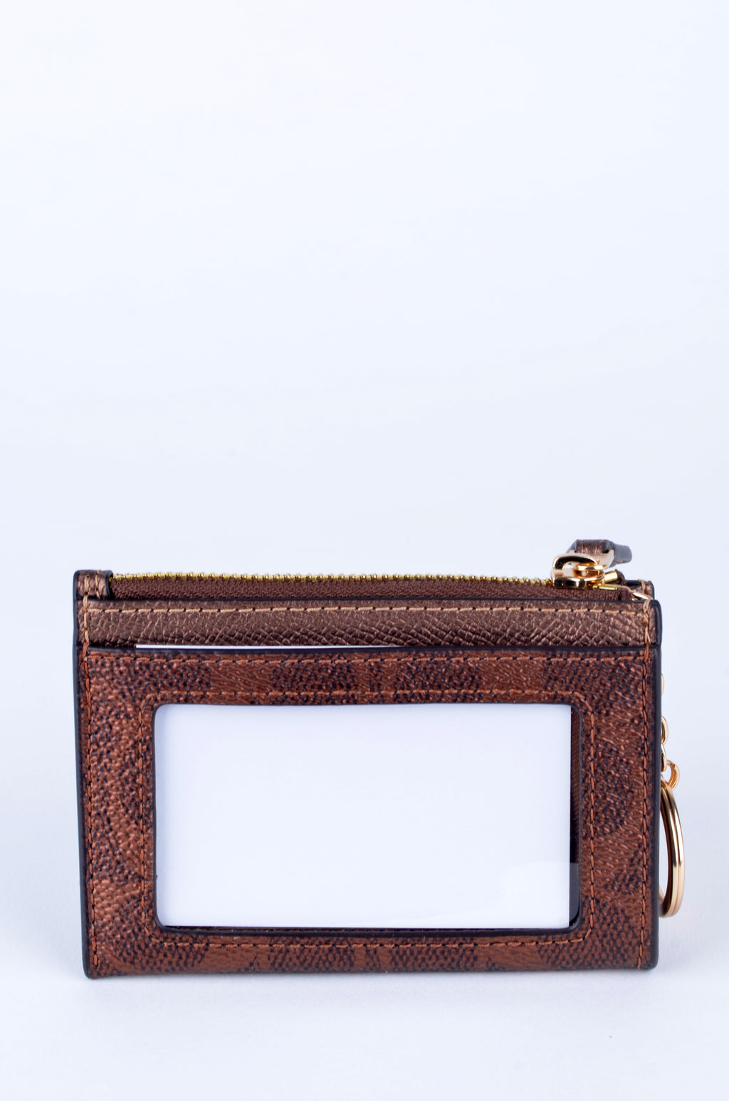 Tarjetero / Monedero Coach Mini Skinny ID Case – Acabado Bronce Metalizado
